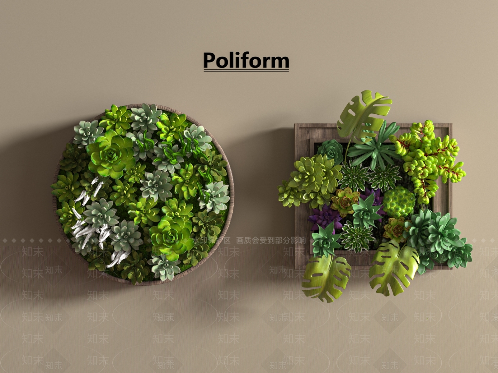 绿植墙SU模型下载【ID:1194189686】