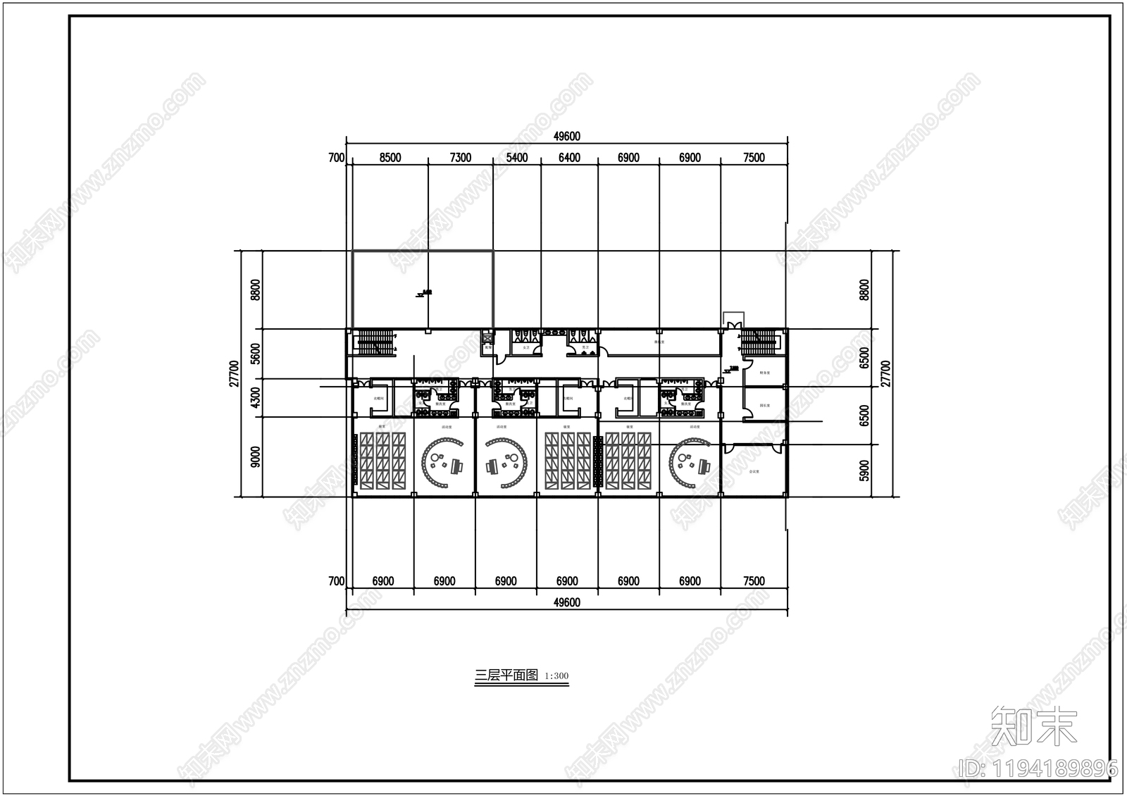 现代幼儿园建筑cad施工图下载【ID:1194189896】