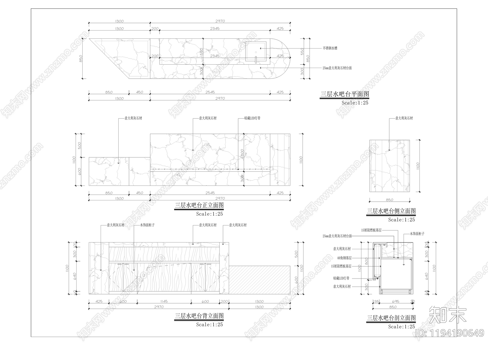 现代整体办公空间cad施工图下载【ID:1194190649】