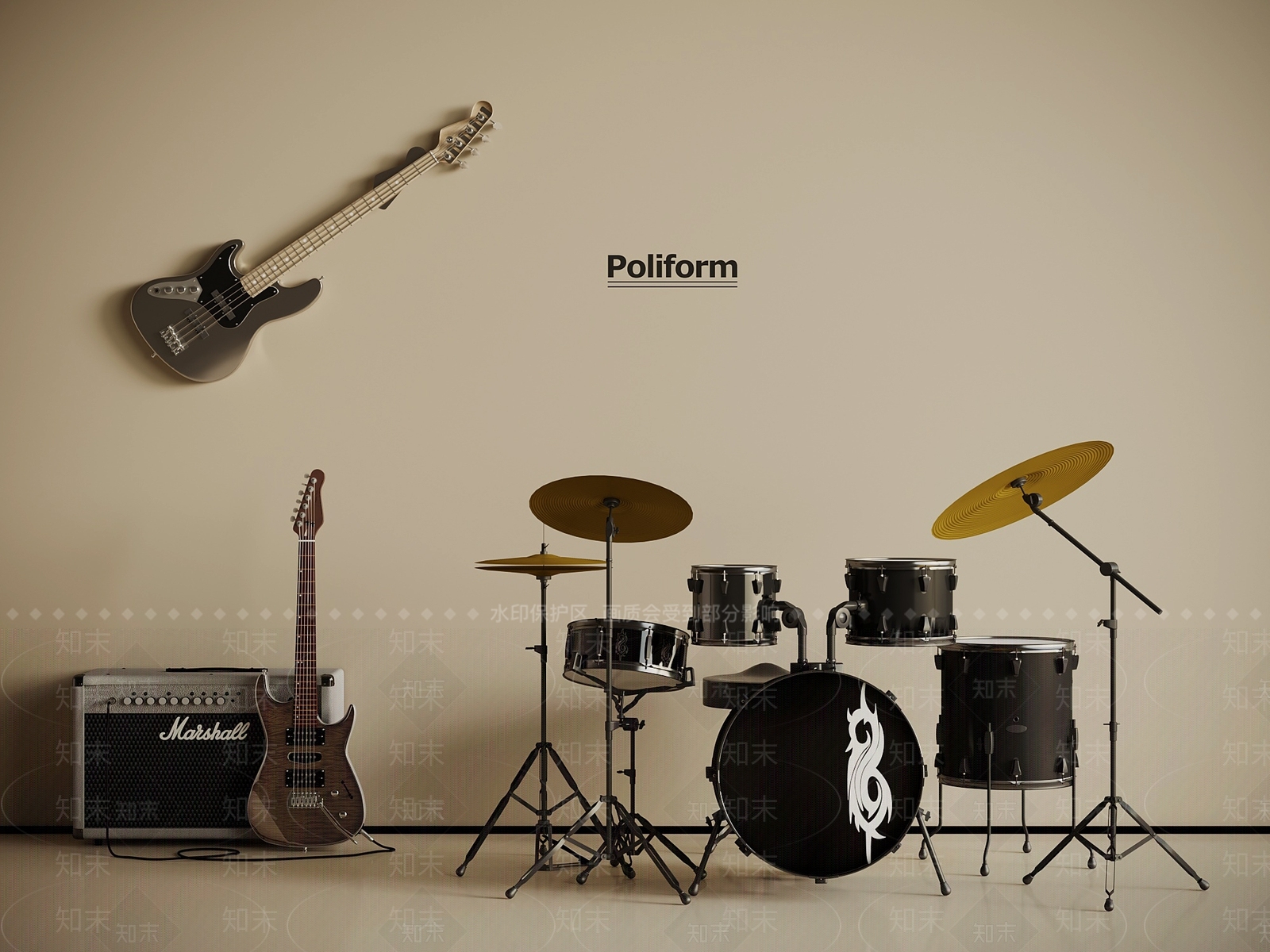 乐器3D模型下载【ID:1194193352】