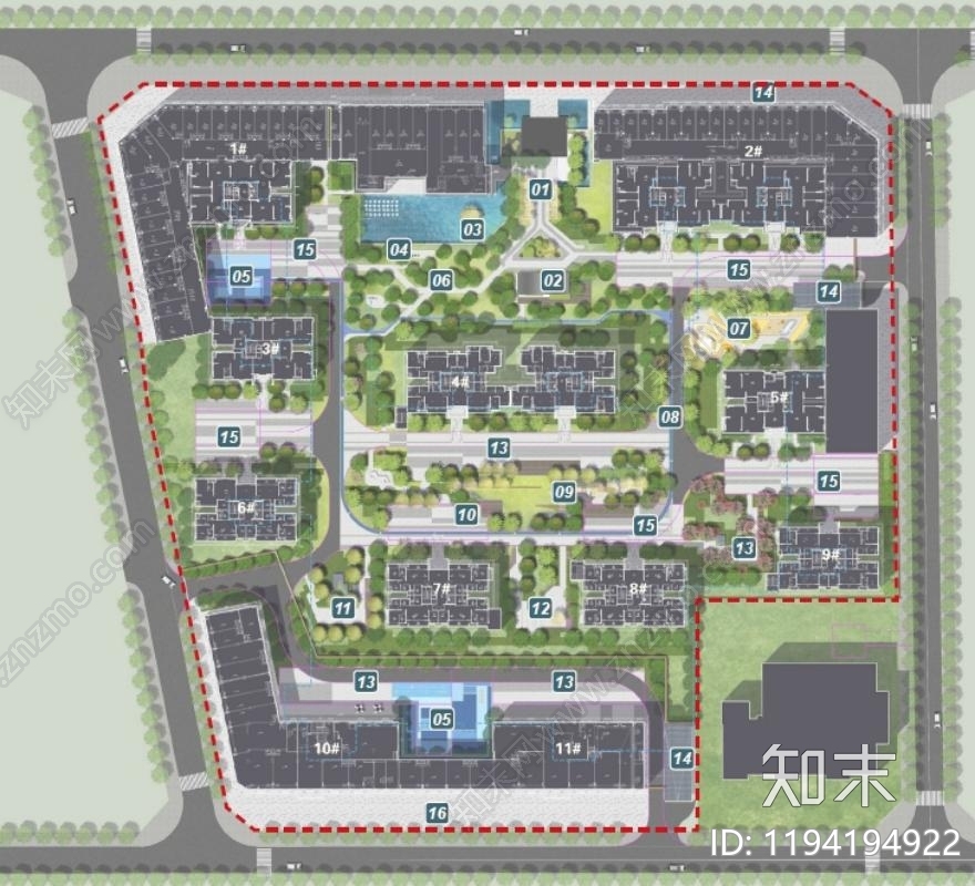 示范区景观cad施工图下载【ID:1194194922】