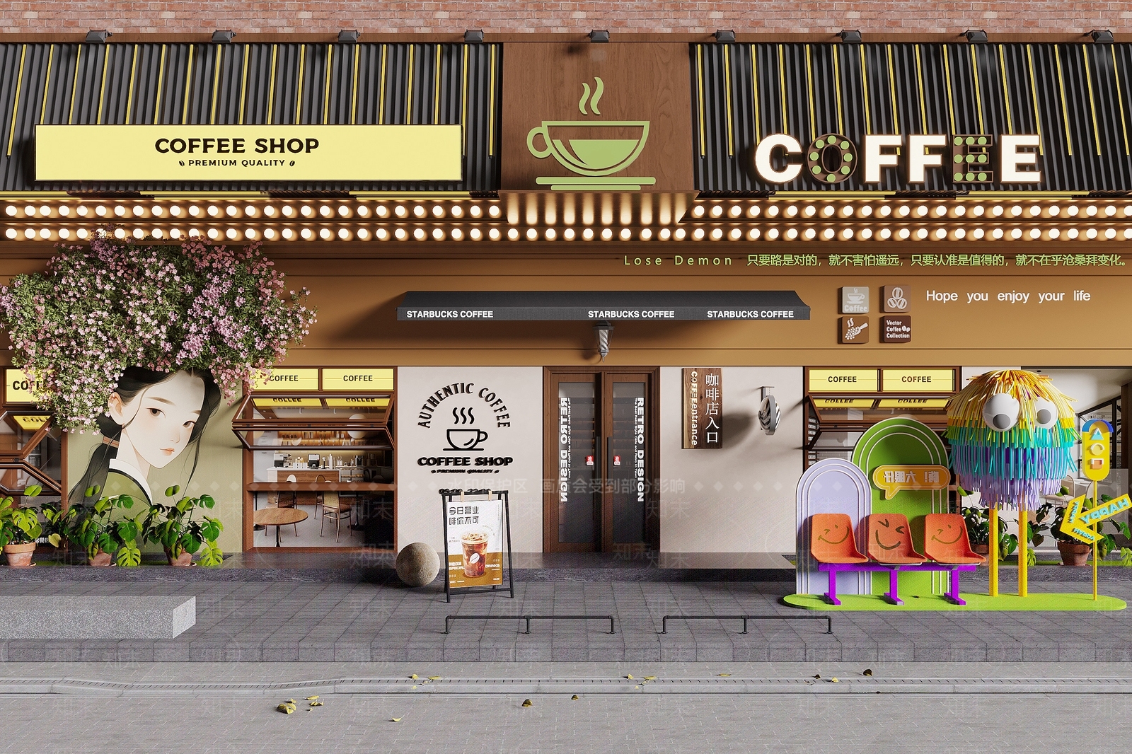 现代门头3D模型下载【ID:1194193828】