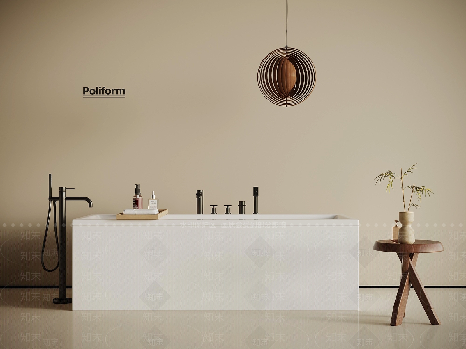 浴缸3D模型下载【ID:1194193767】
