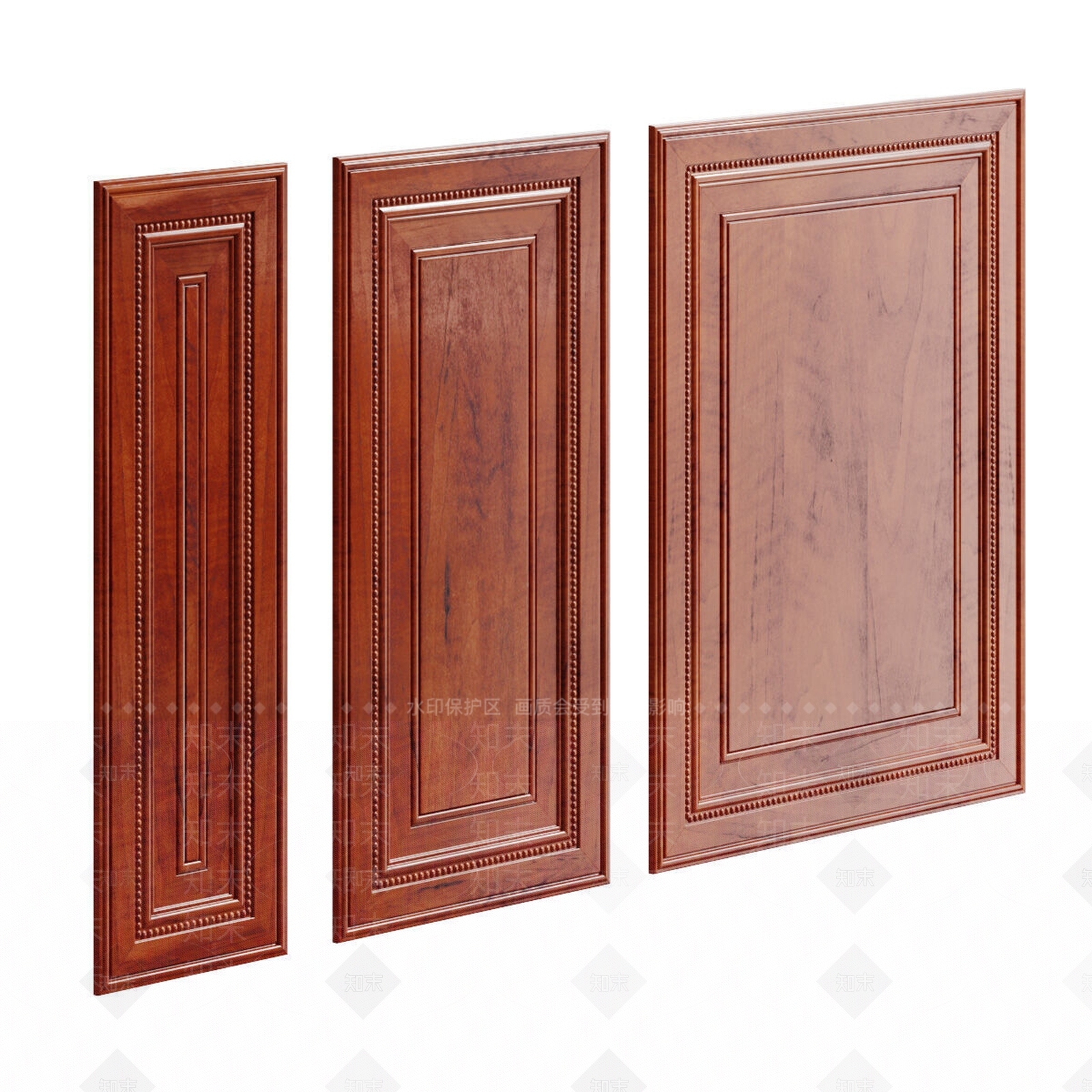 美式复古护墙板3D模型下载【ID:1194194417】