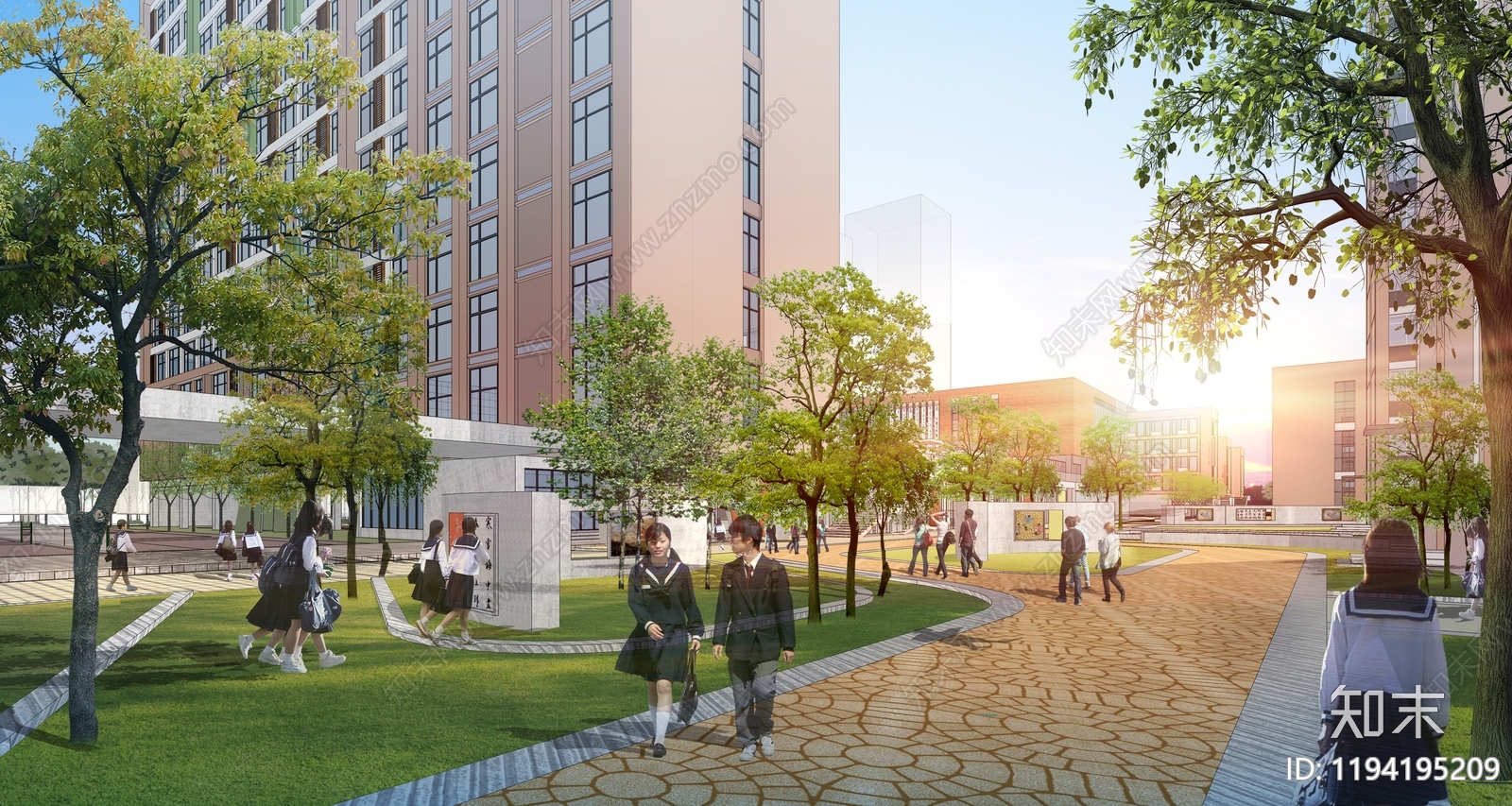 现代学校建筑cad施工图下载【ID:1194195209】
