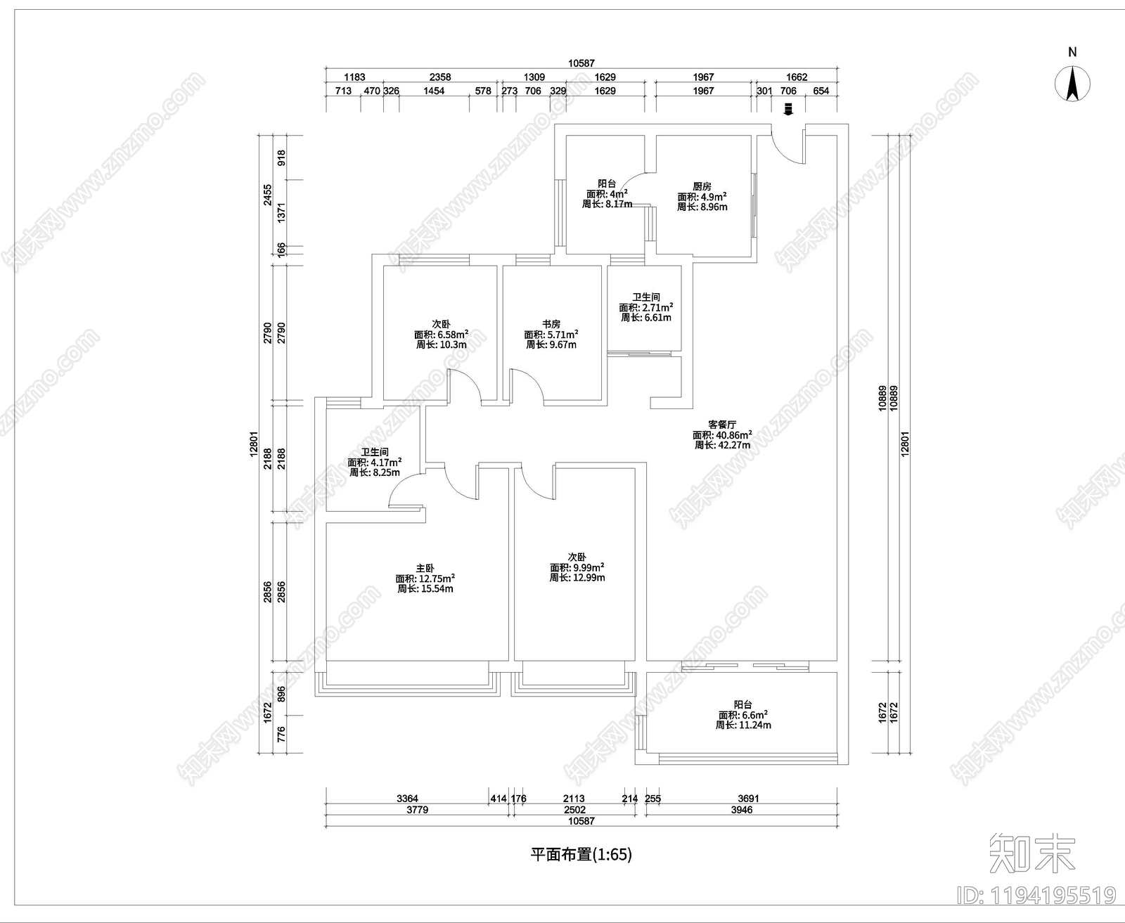 原始户型图CAD图纸