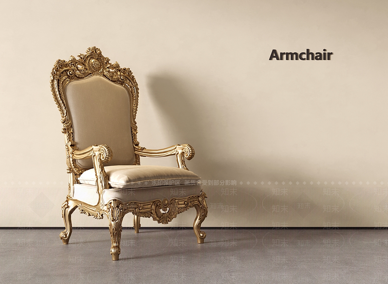 欧式单人沙发SU模型下载【ID:1194196158】