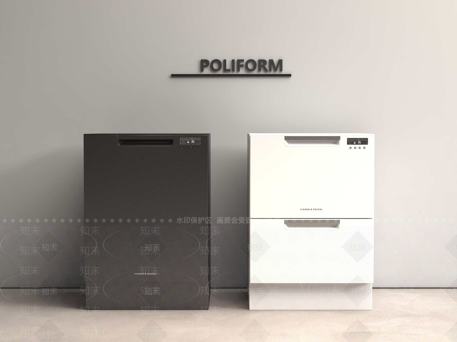 洗碗机SU模型下载【ID:1194198739】