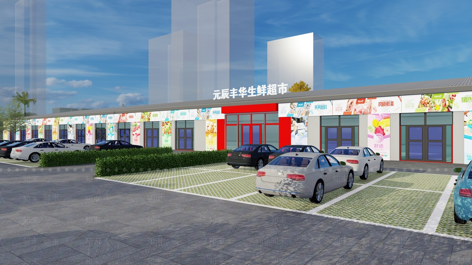 现代农贸市场SU模型下载【ID:1194200352】