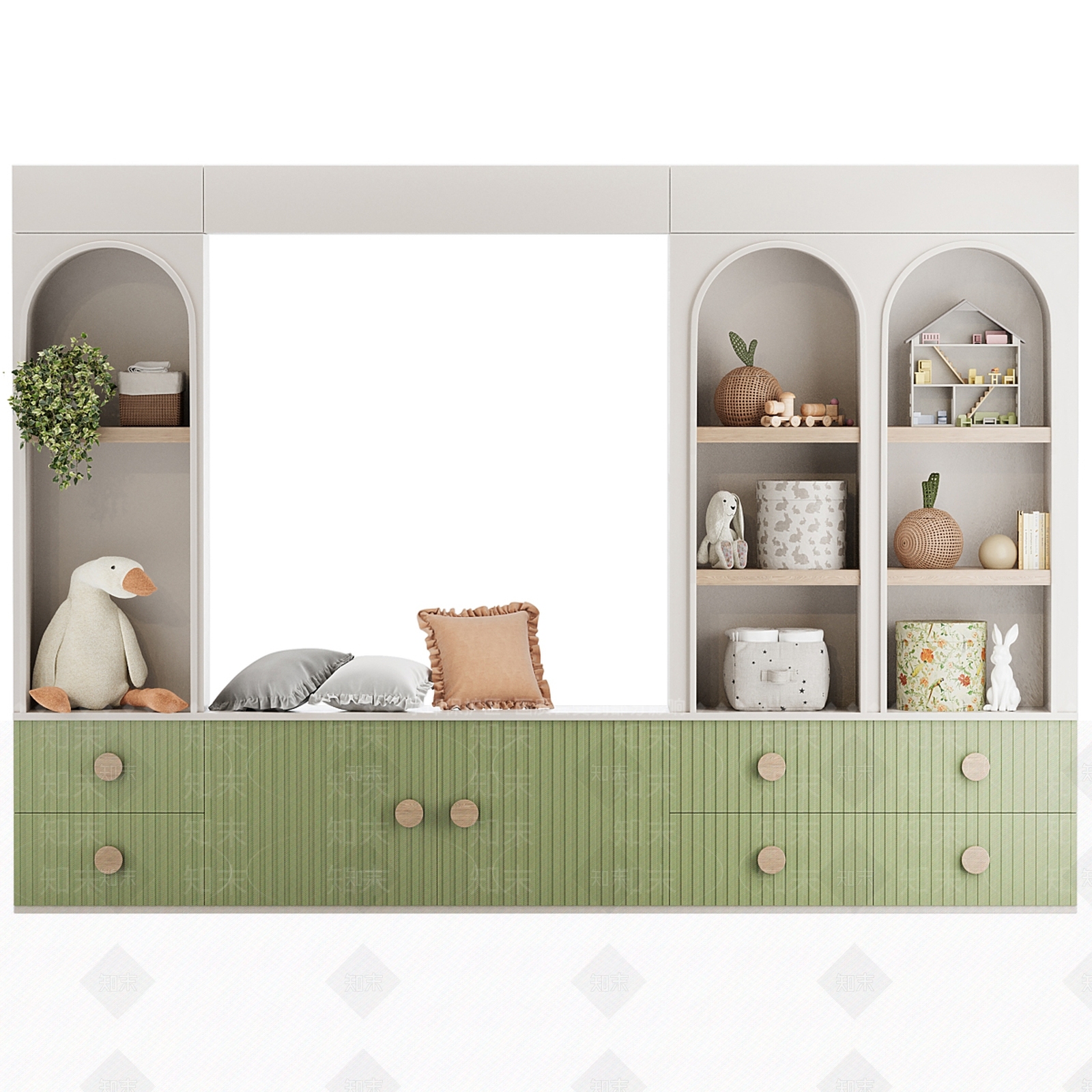 现代欧式玄关柜3D模型下载【ID:1194203085】