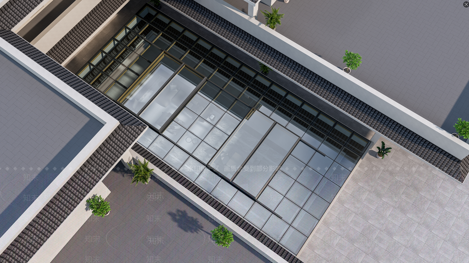 中式复古古建筑SU模型下载【ID:1194203803】