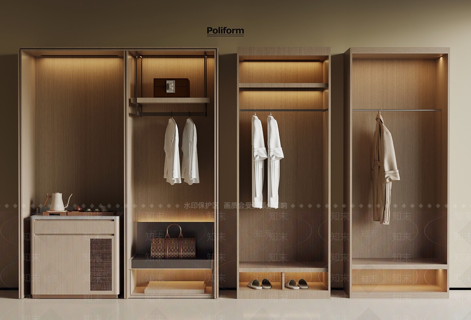 现代衣柜3D模型下载【ID:1194203676】