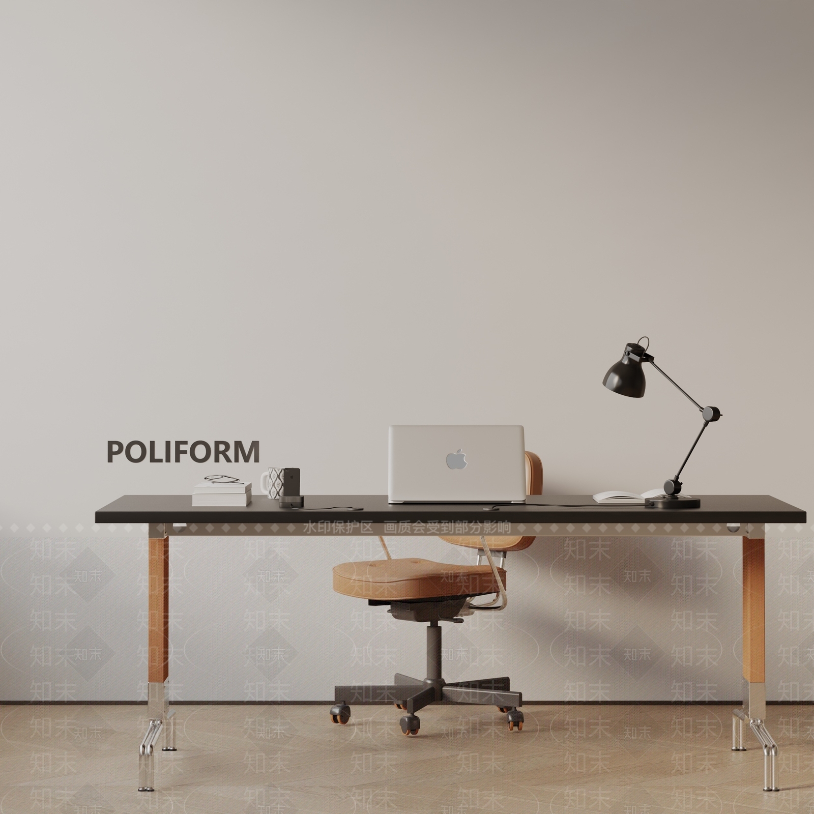 现代书桌3D模型下载【ID:1194203748】