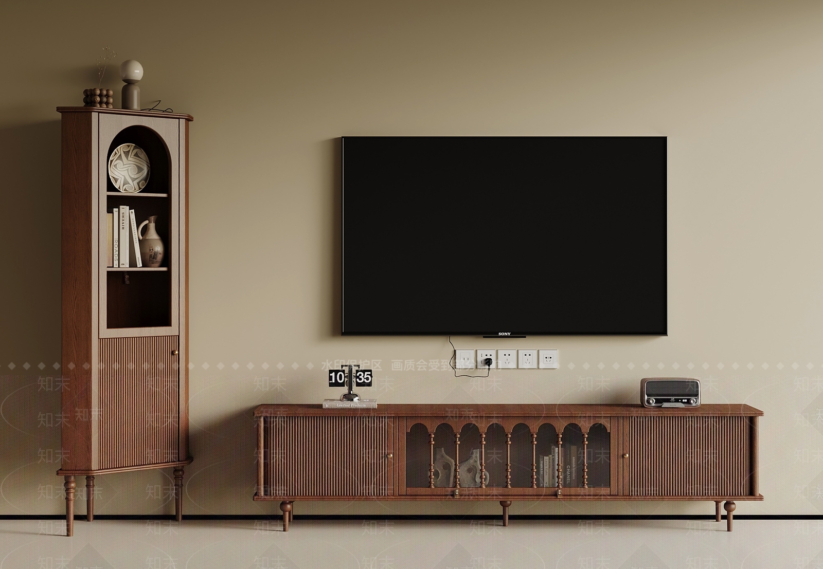 法式中古电视柜3D模型下载【ID:1194205663】