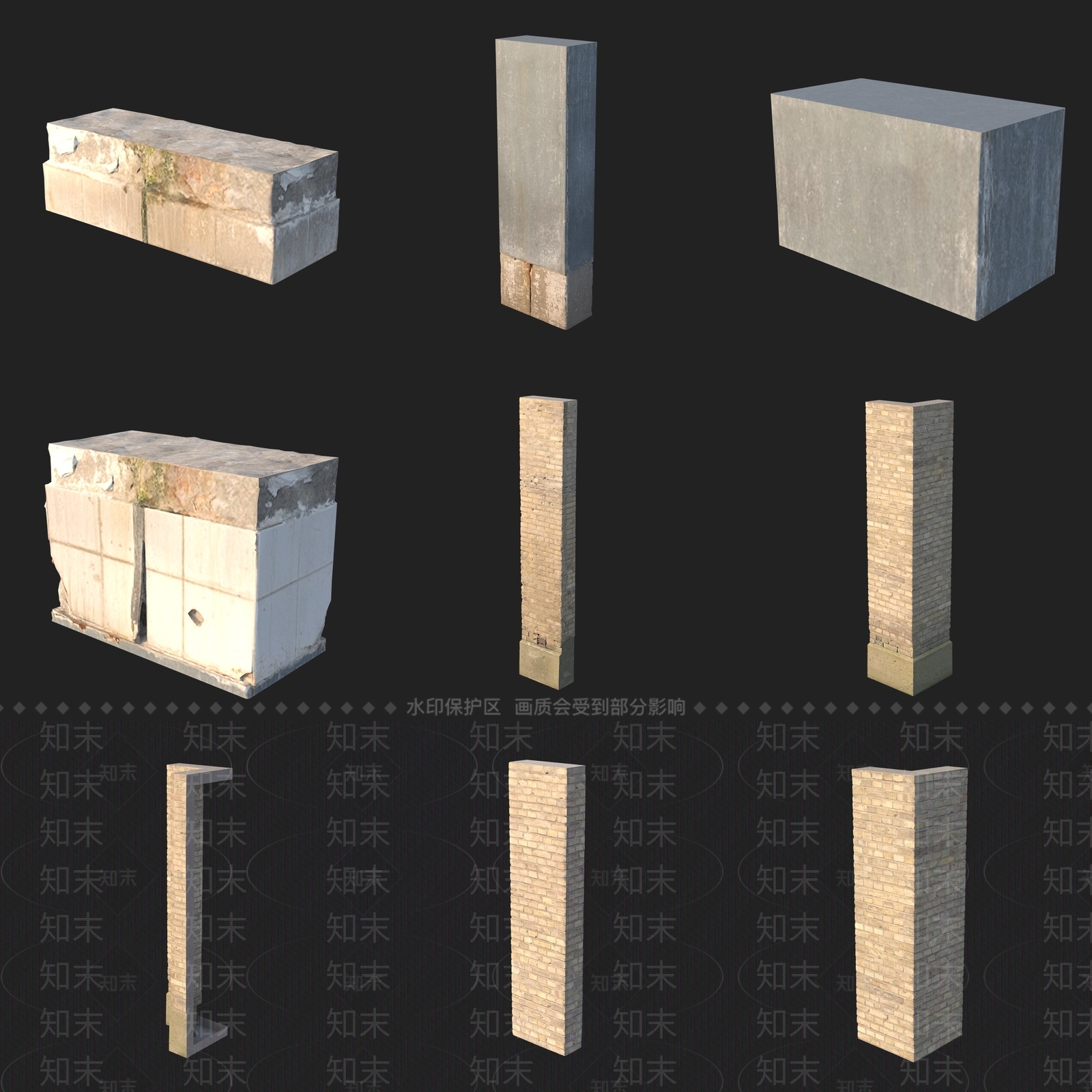 现代柱子3D模型下载【ID:1194207695】