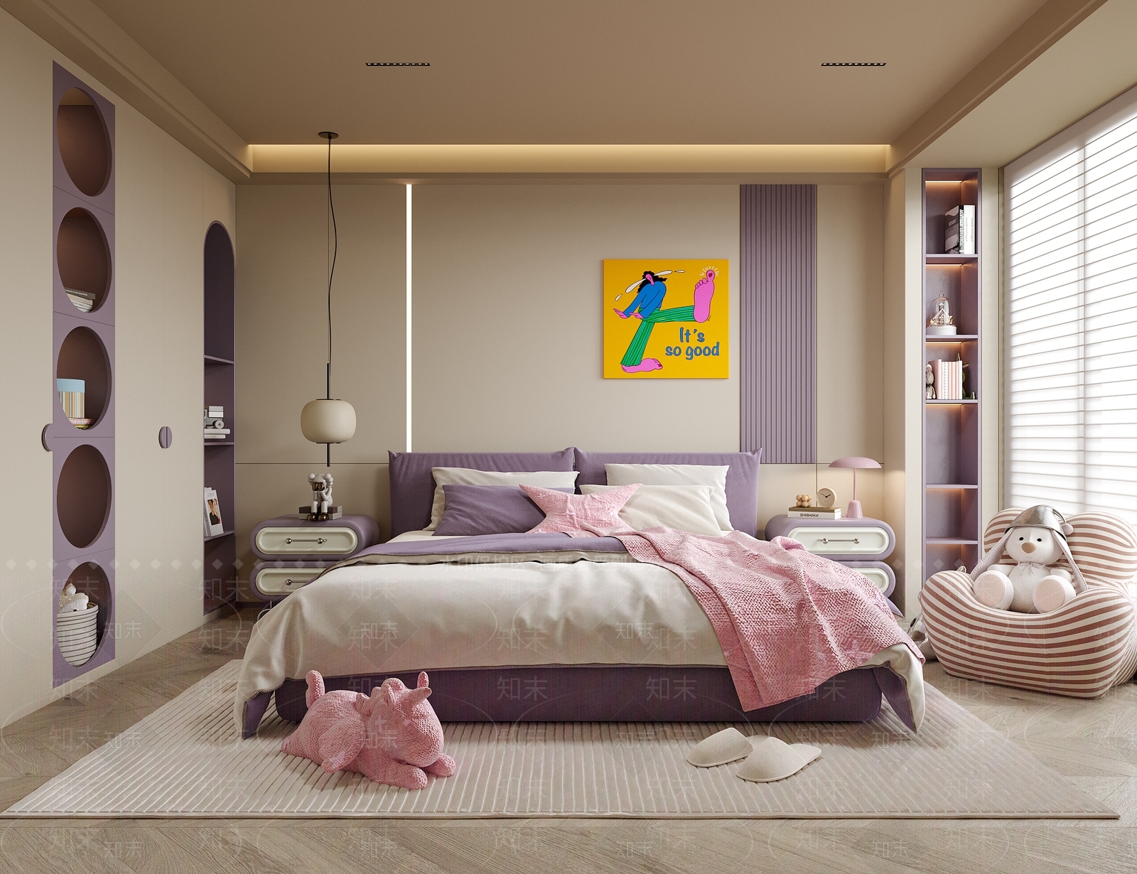 现代女孩房3D模型下载【ID:1194207748】