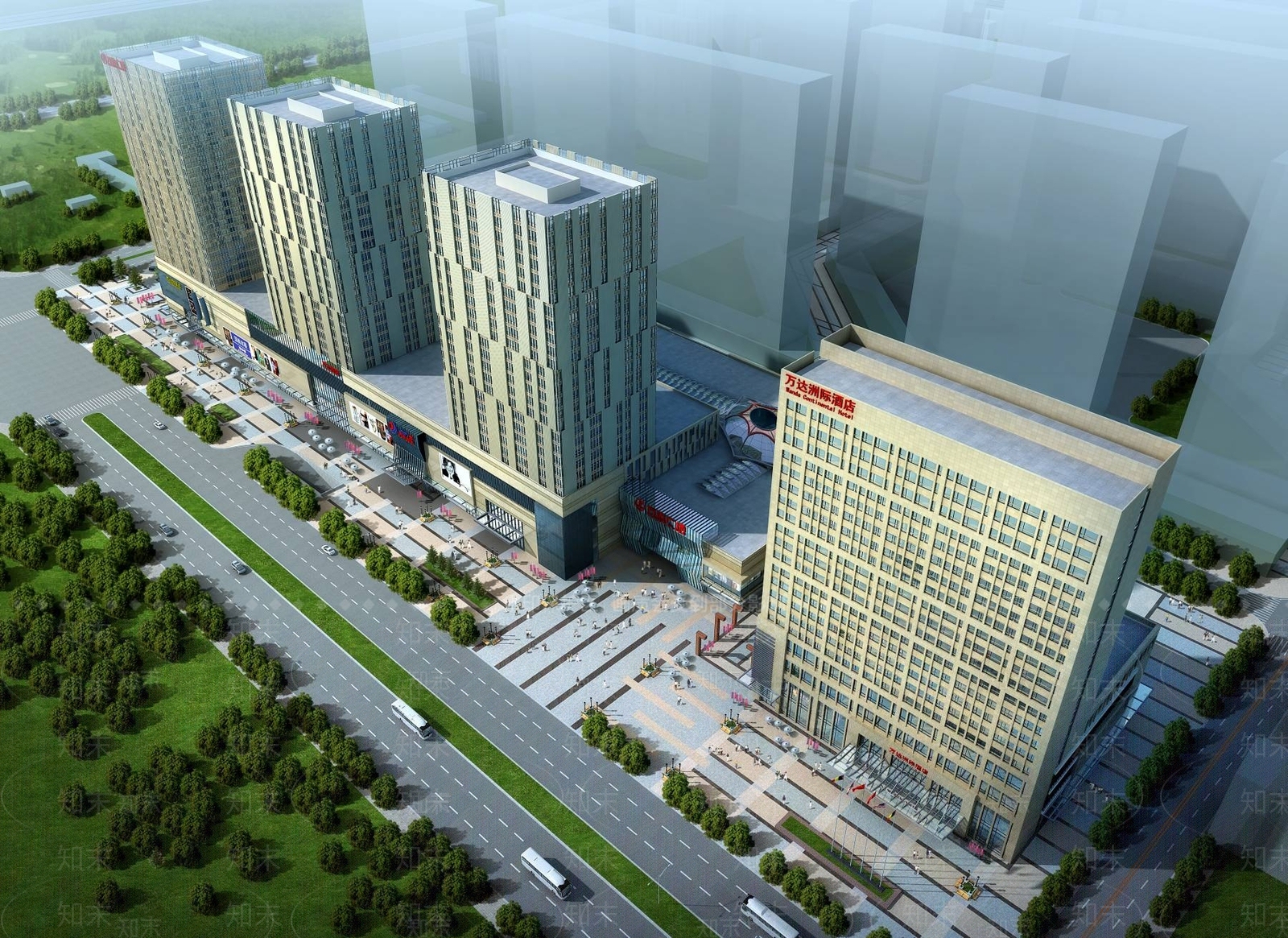 现代商场外观3D模型下载【ID:1194210078】