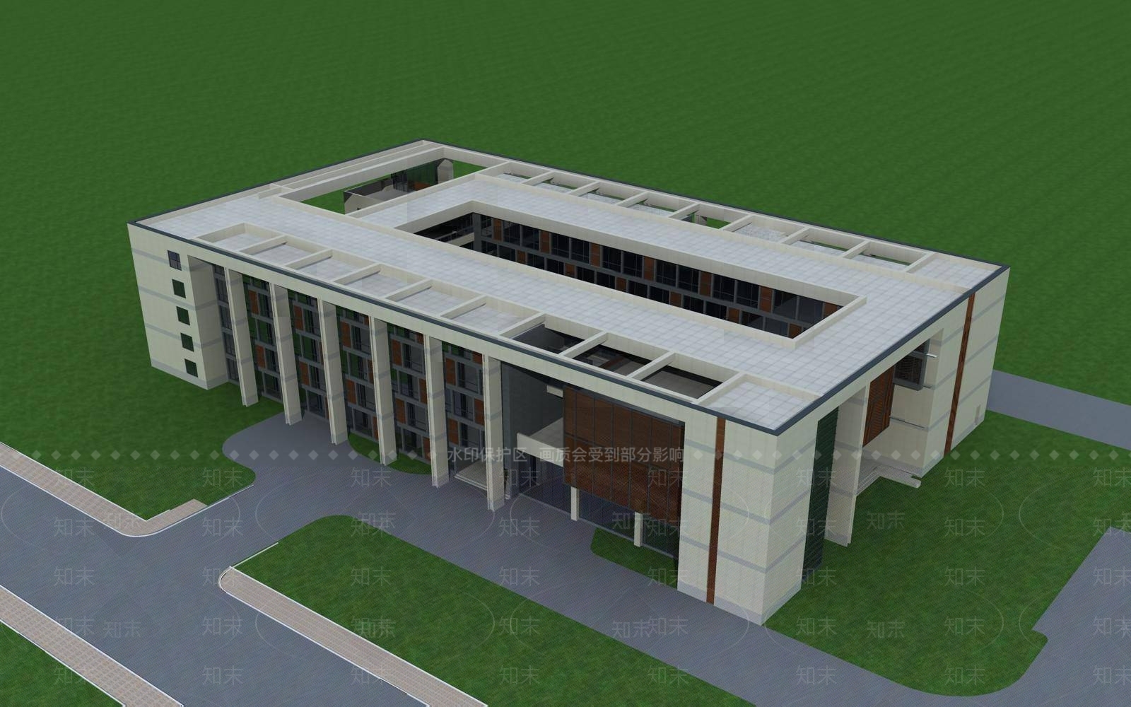 现代办公楼3D模型下载【ID:1194210446】