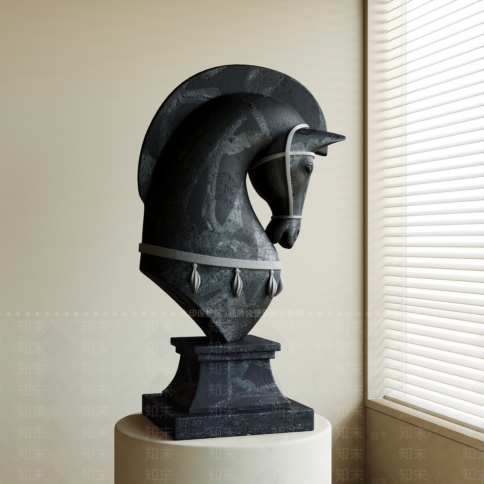 现代复古雕塑摆件3D模型下载【ID:1194215345】