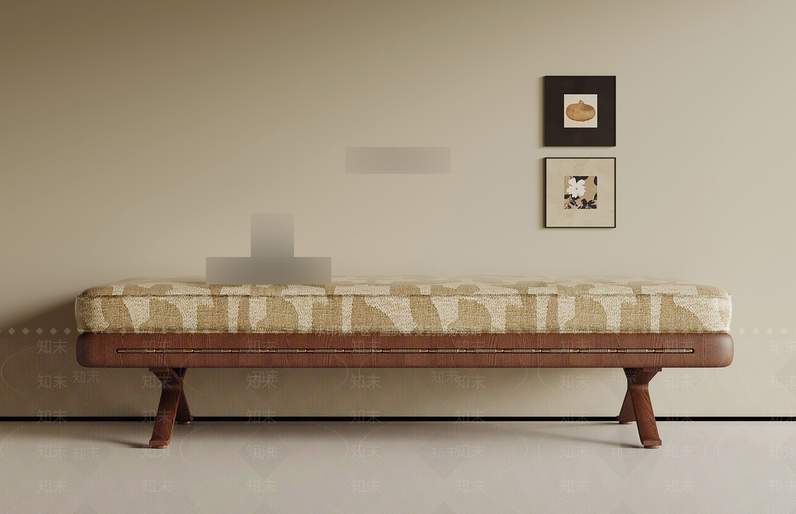 现代床尾凳SU模型下载【ID:1194215438】