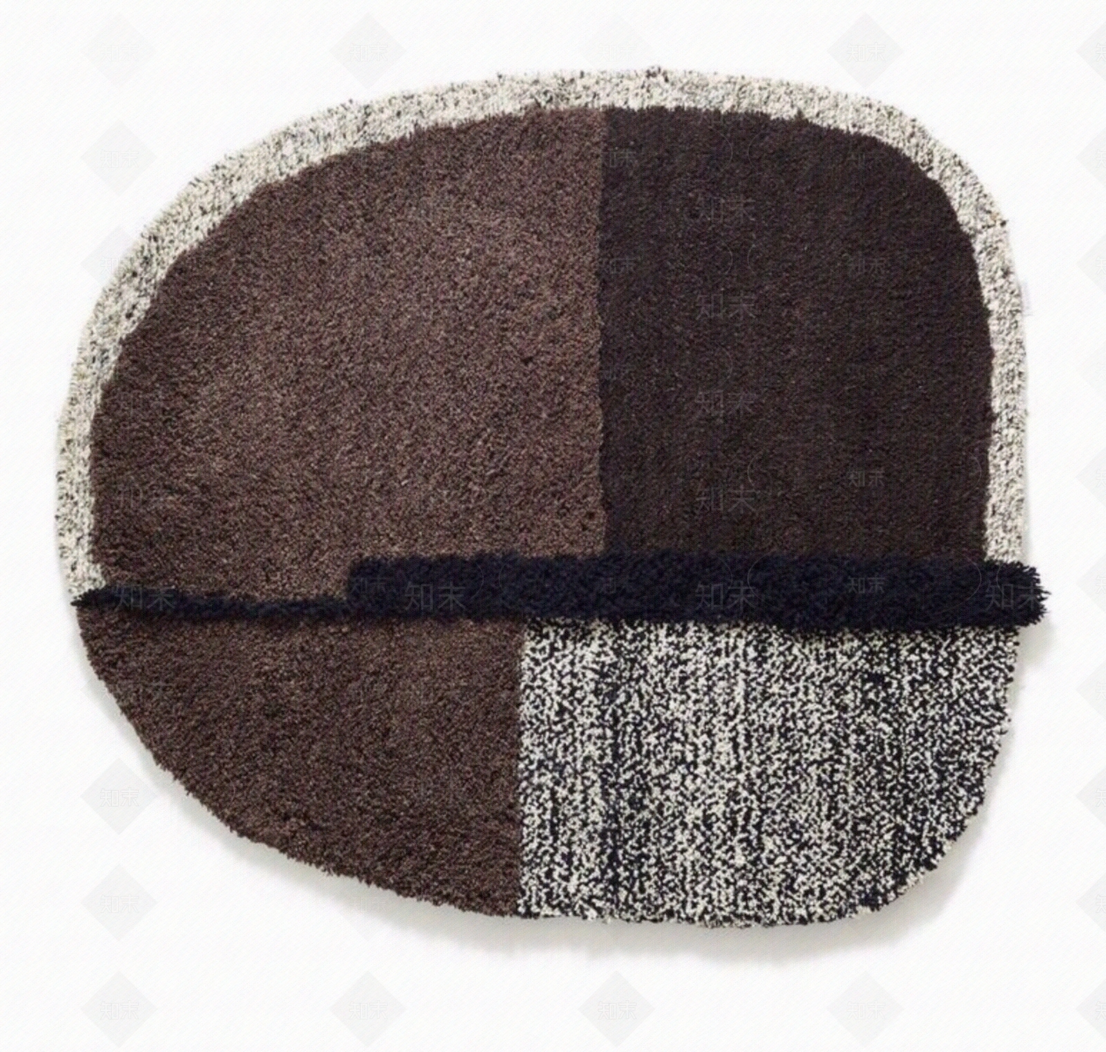 现代新中式圆形地毯贴图下载【ID:1194217090】