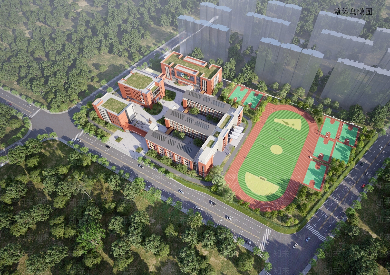 现代学校建筑SU模型下载【ID:1194954977】