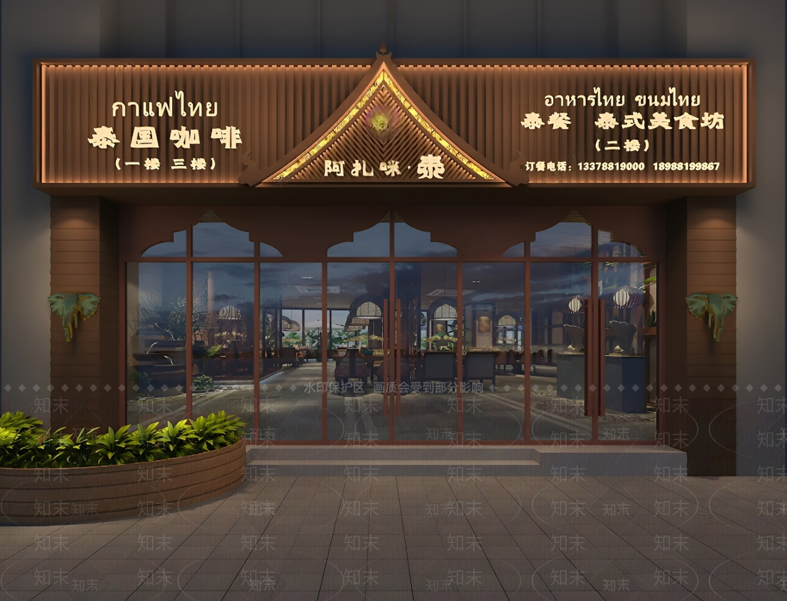 复古门头SU模型下载【ID:1194224490】