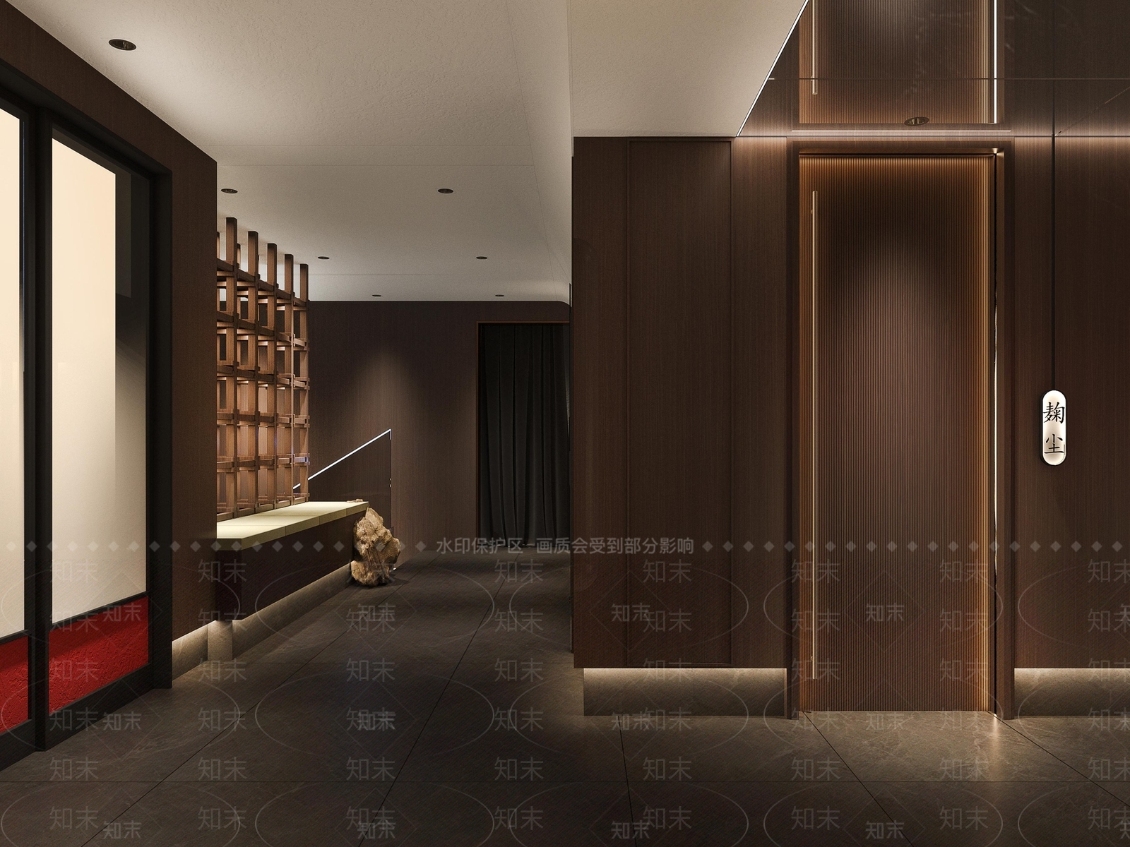 现代新中式中餐厅3D模型下载【ID:1194228486】