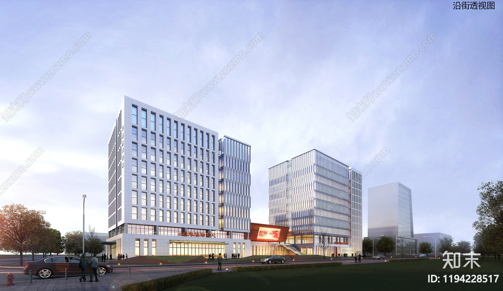 现代行政机构建筑cad施工图下载【ID:1194228517】
