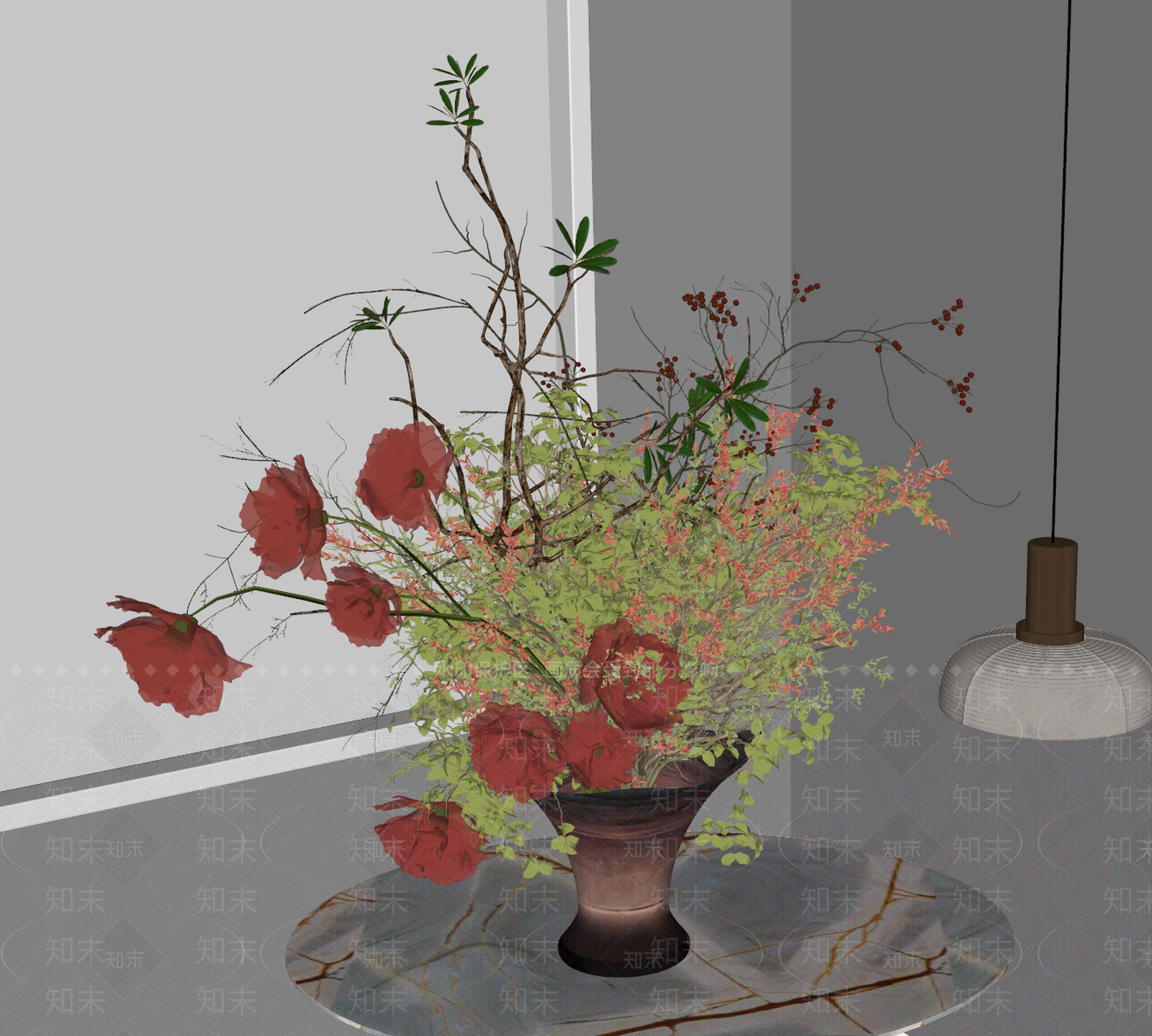 现代花瓶SU模型下载【ID:1194229883】