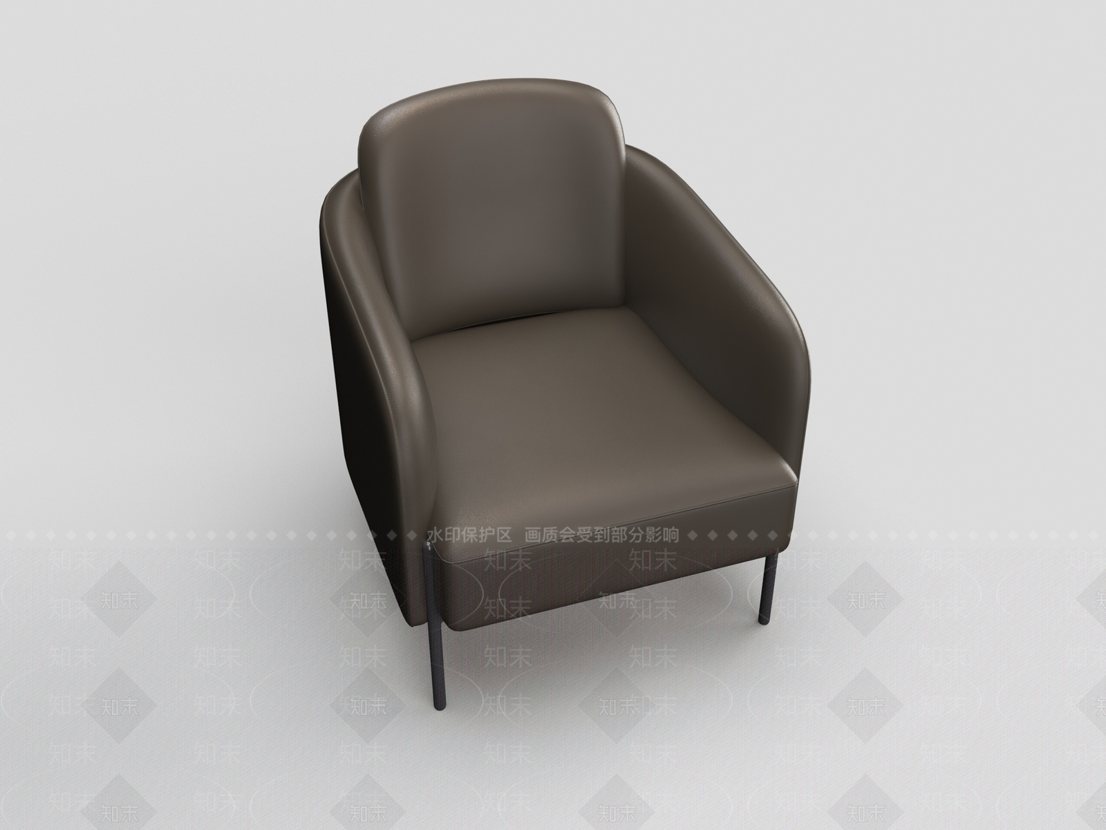 现代极简单人沙发3D模型下载【ID:1194230786】