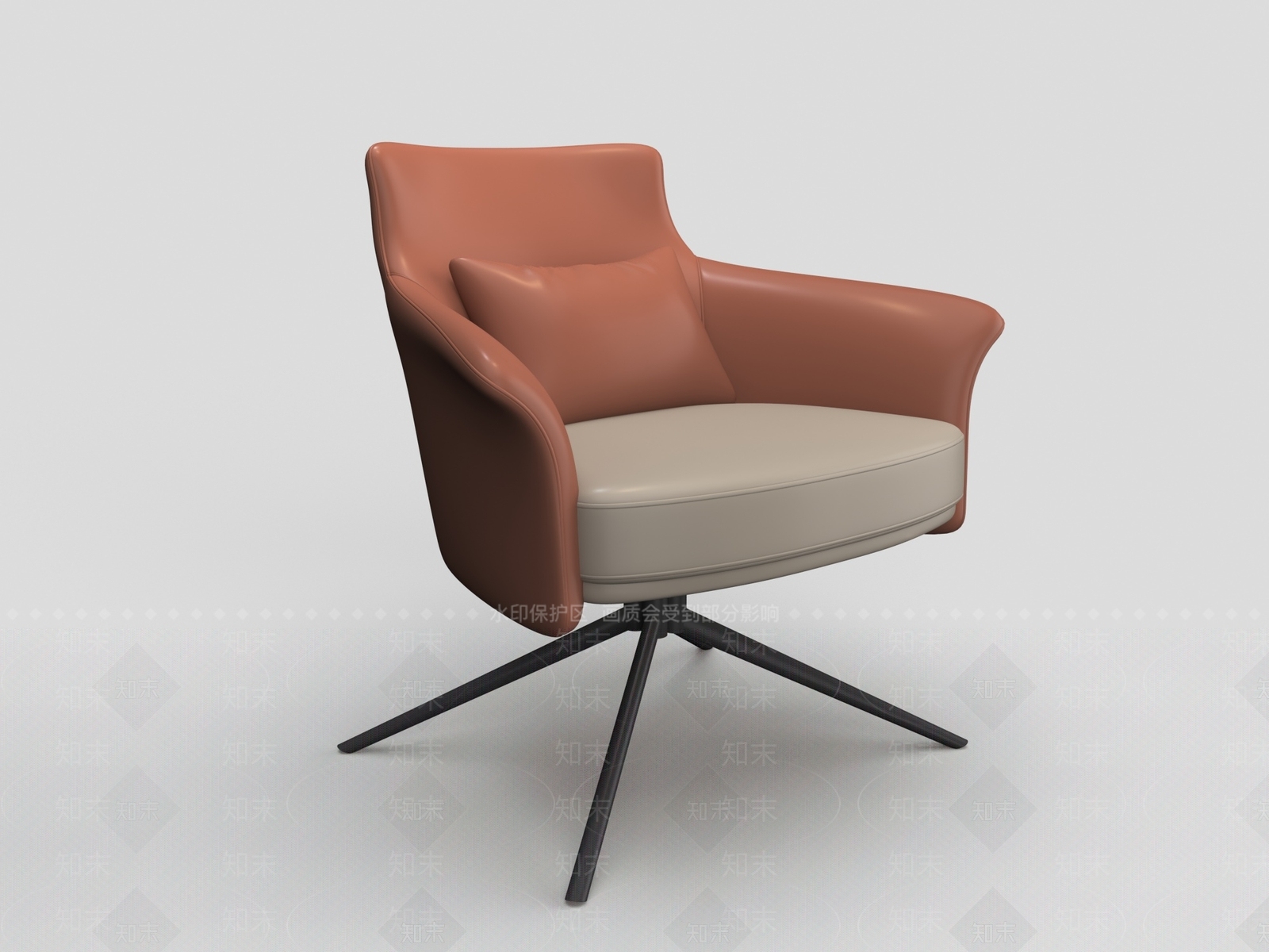 现代轻奢休闲椅3D模型下载【ID:1194231216】