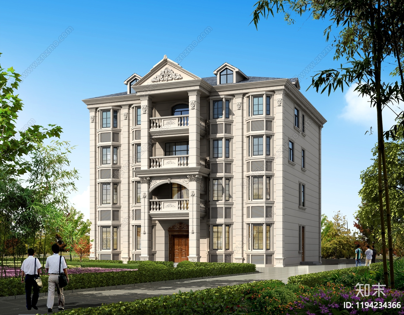 欧式简欧民宿建筑施工图下载【ID:1194234366】
