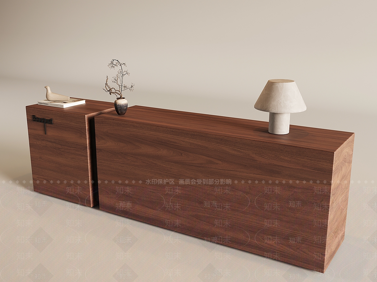 侘寂中古收银台SU模型下载【ID:1194234690】