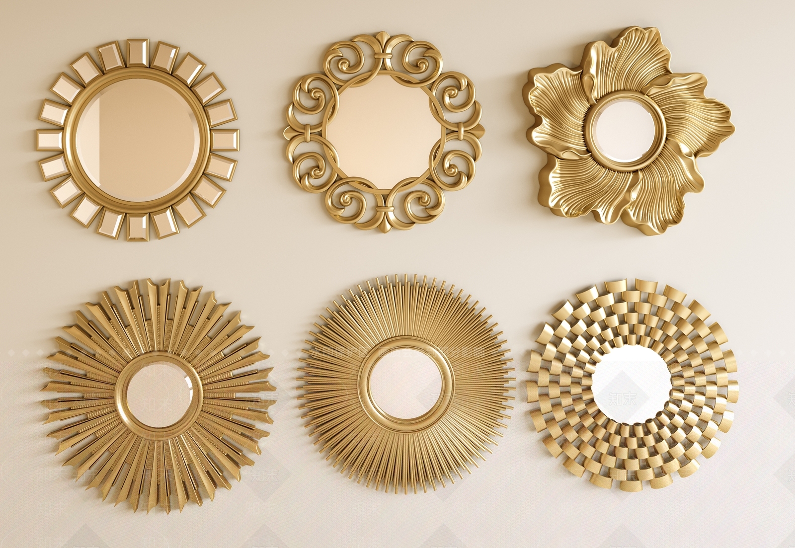 欧式镜子SU模型下载【ID:1194239572】