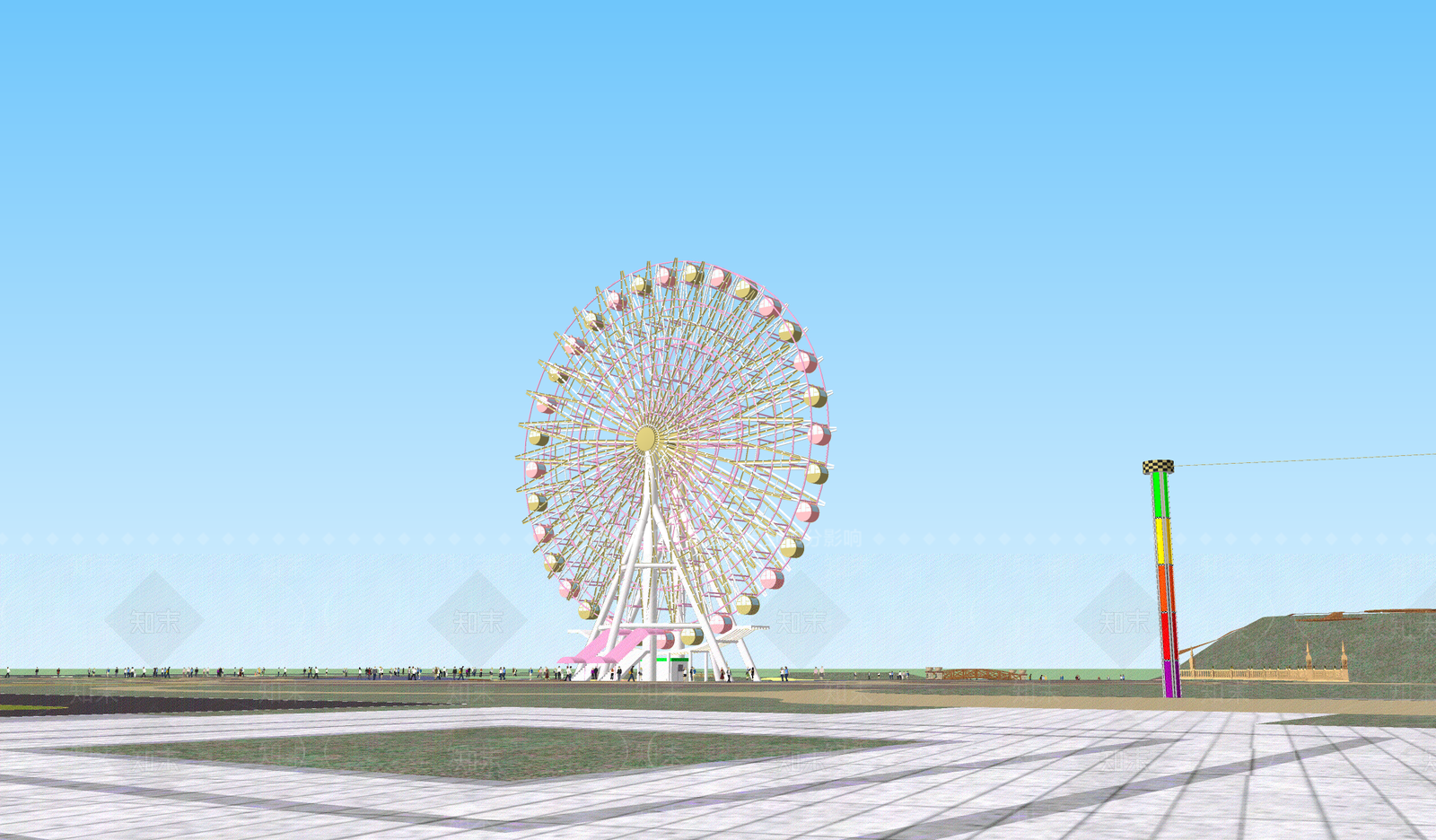 现代儿童游乐区SU模型下载【ID:1194239417】