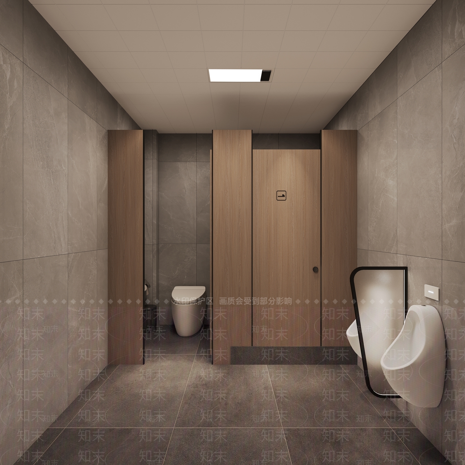 现代极简公共卫生间3D模型下载【ID:1194241594】