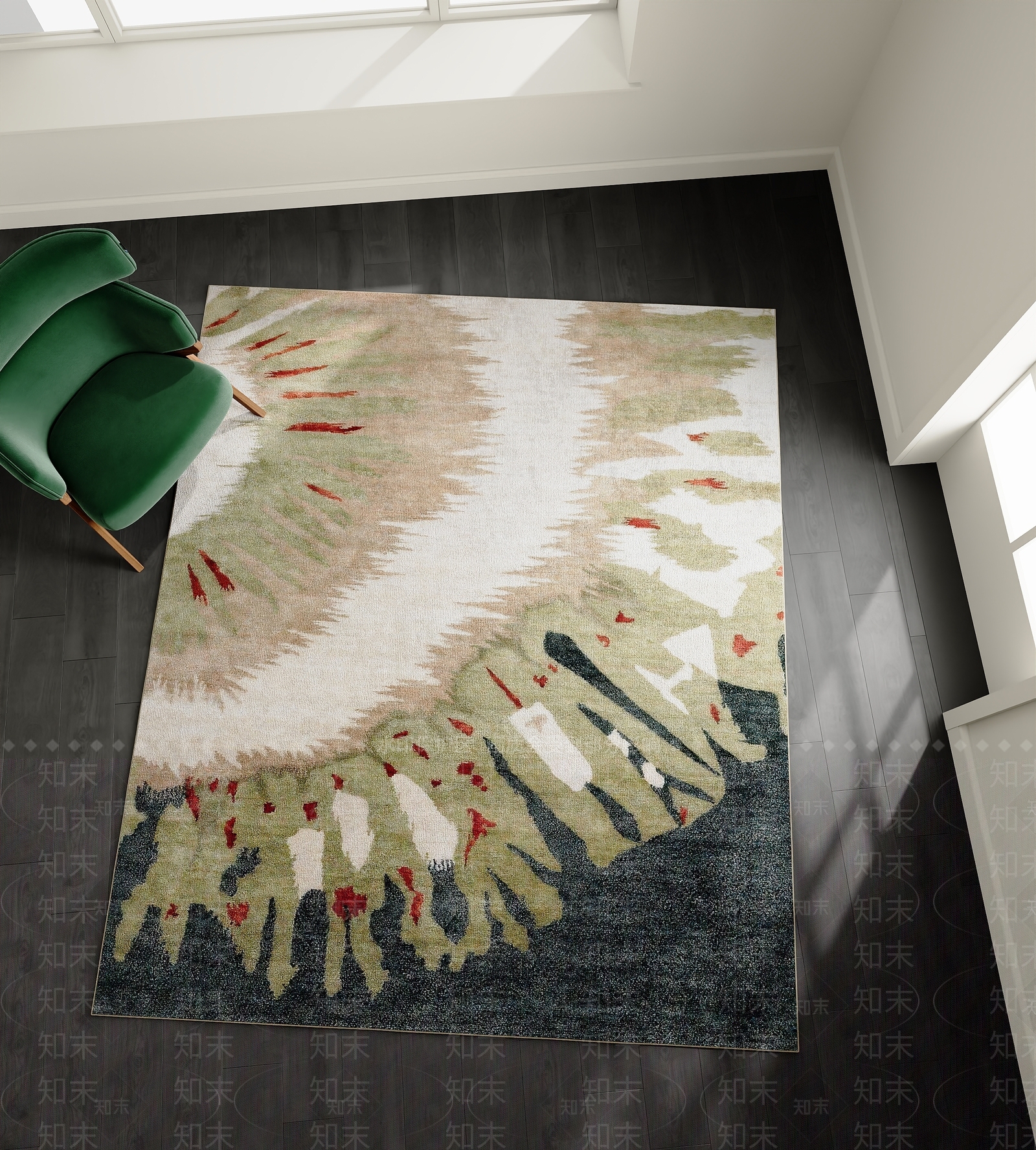 法式美式地毯3D模型下载【ID:1194247162】