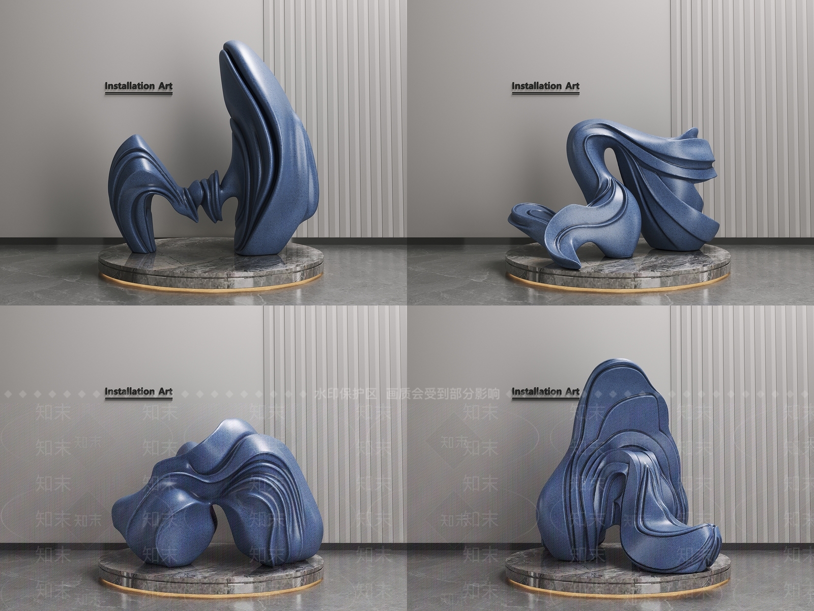 现代意式艺术装置3D模型下载【ID:1194248320】