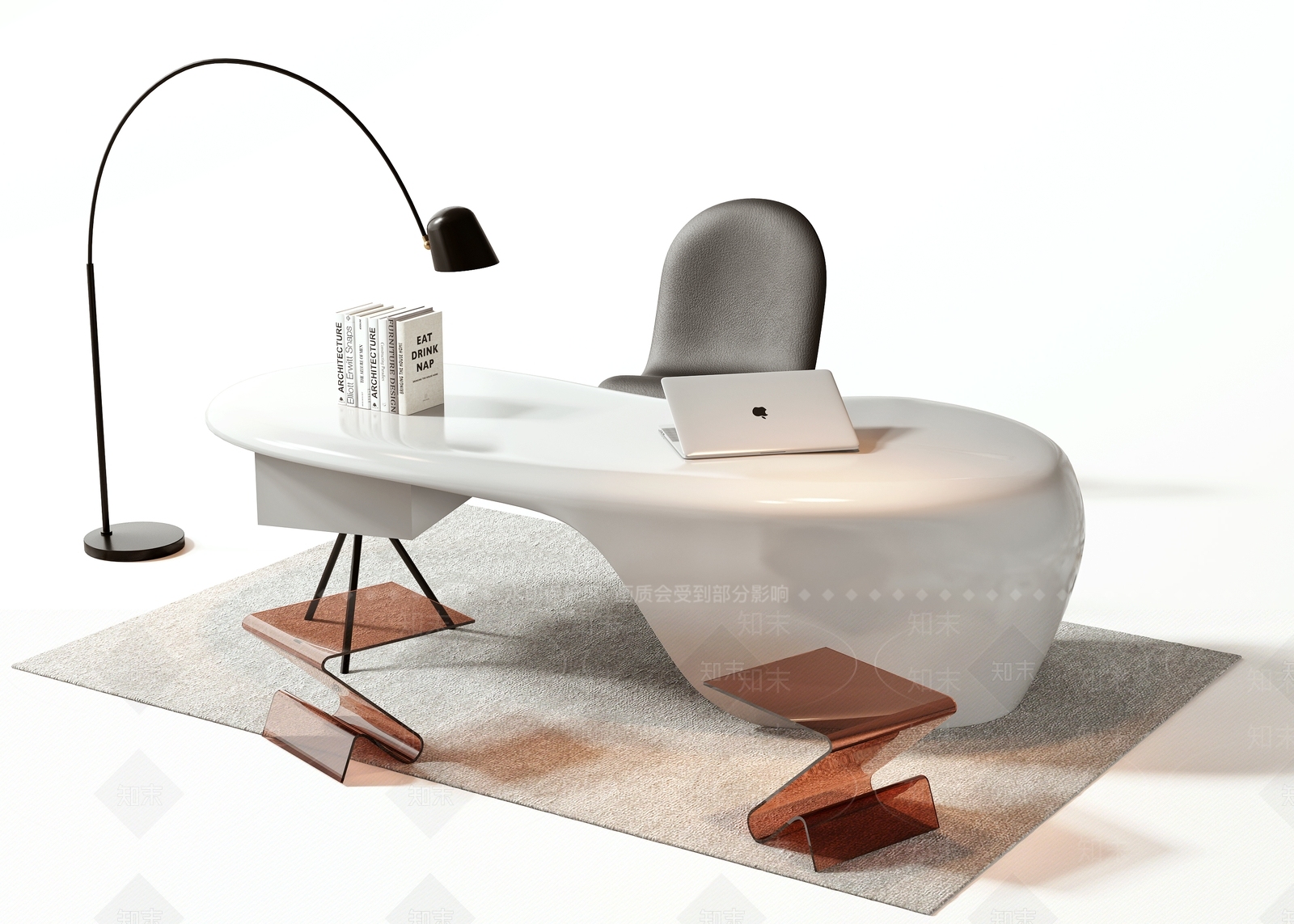 办公桌椅3D模型下载【ID:1194248785】