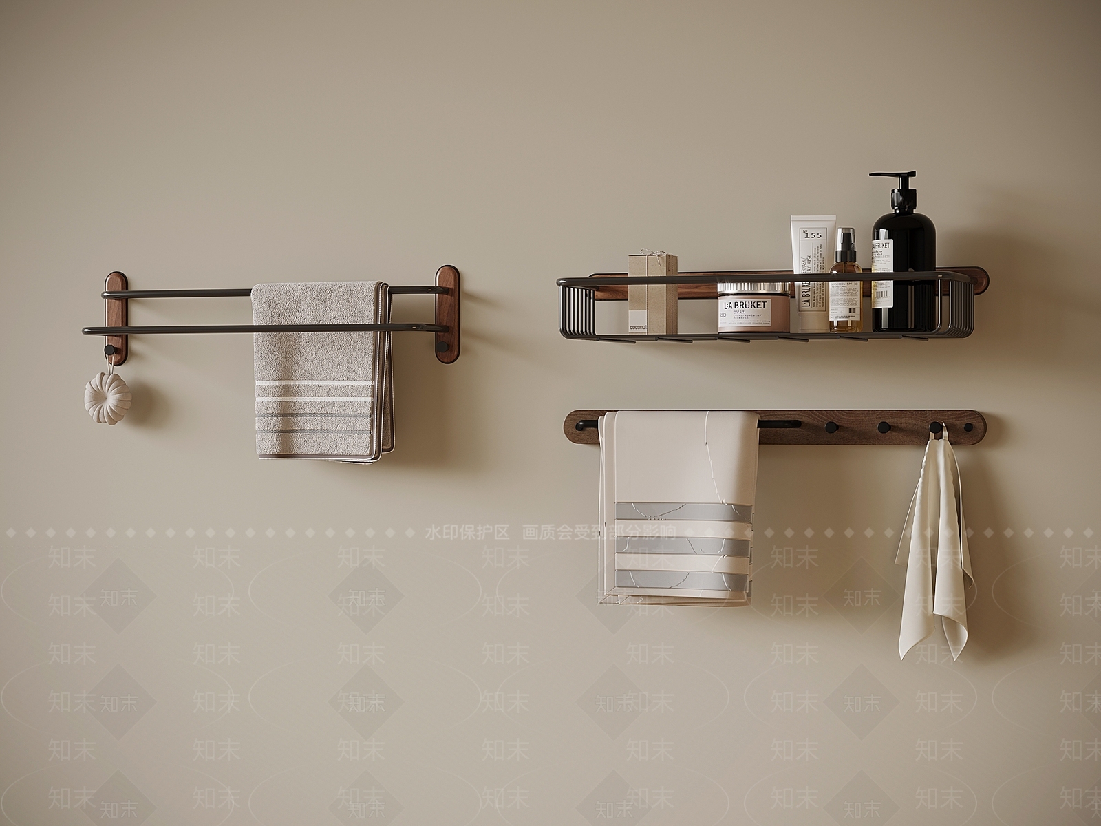 毛巾架3D模型下载【ID:1194249022】