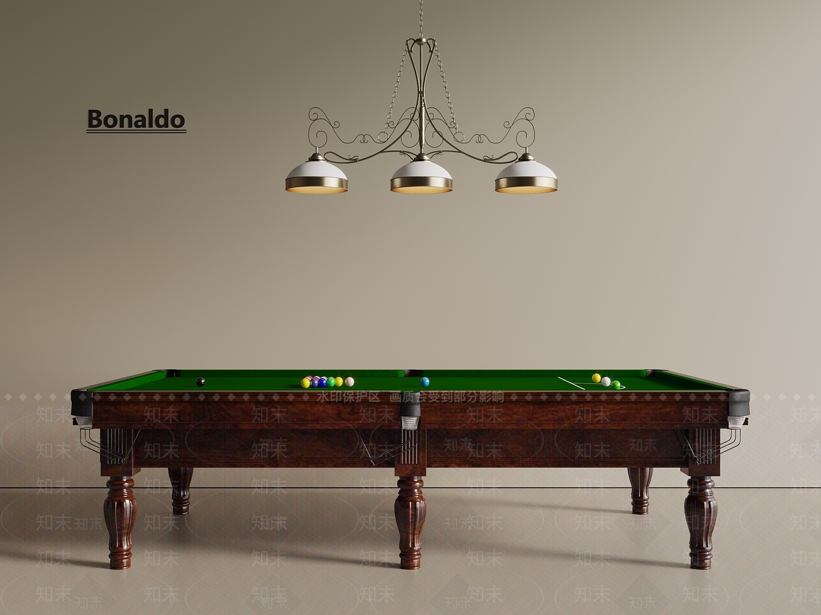 台球桌SU模型下载【ID:1194249422】