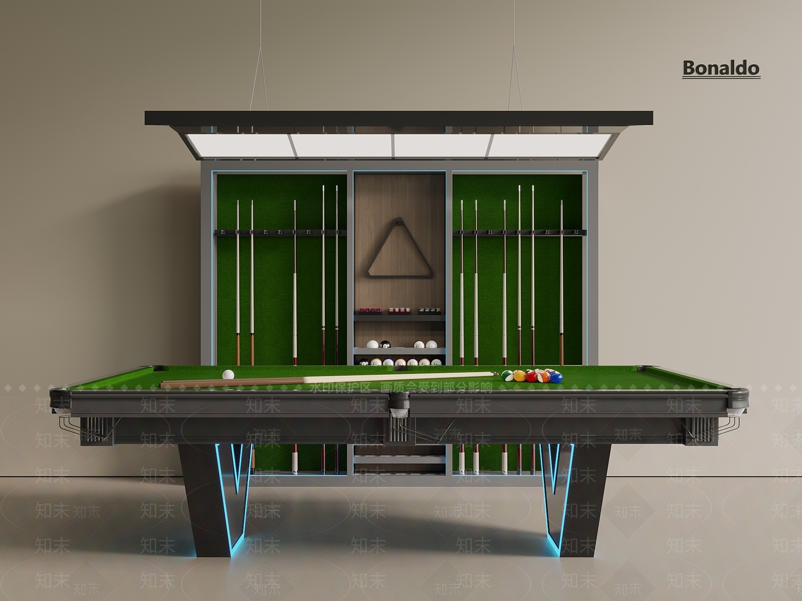 台球桌SU模型下载【ID:1194250002】