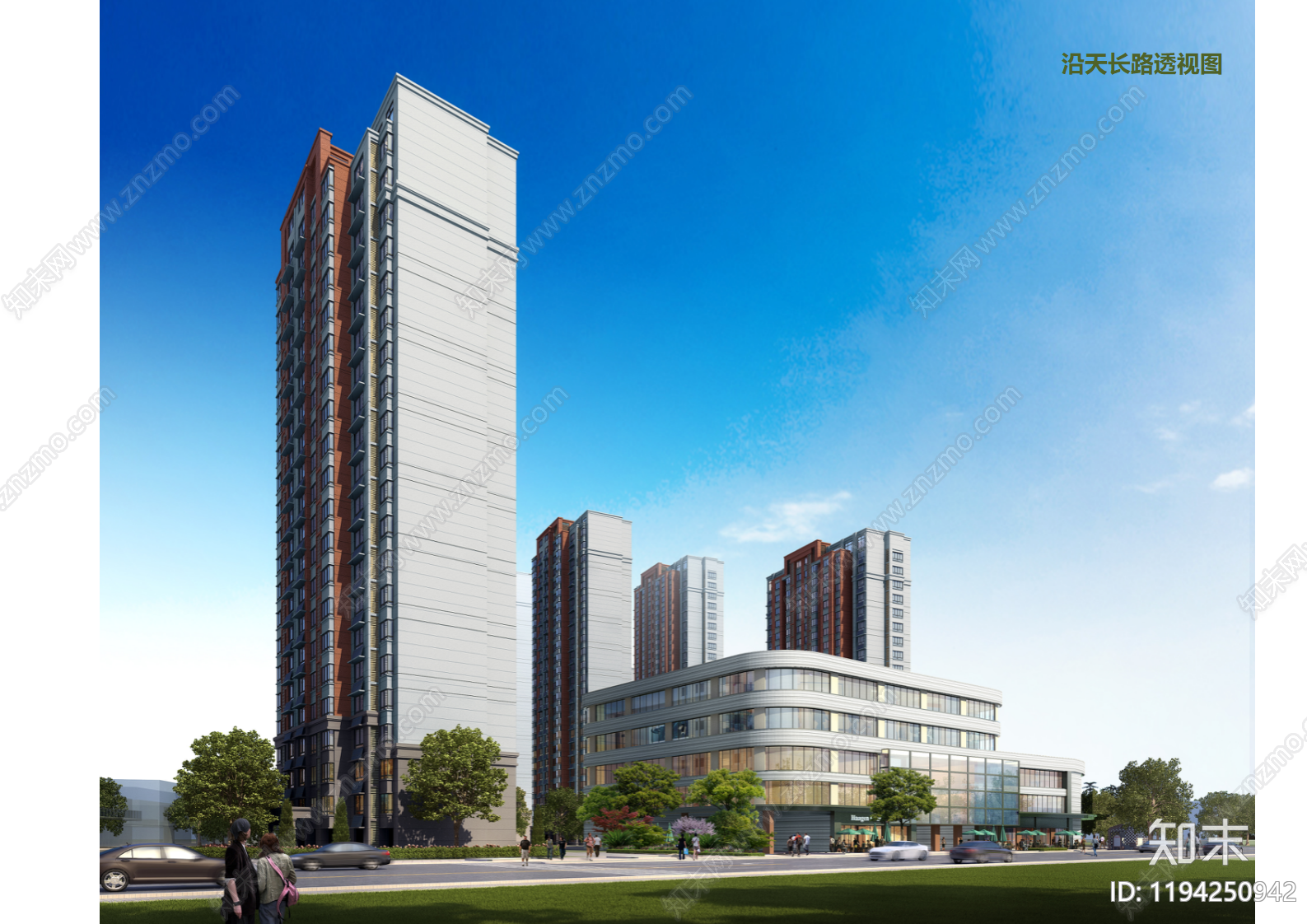 现代住宅楼建筑cad施工图下载【ID:1194250942】
