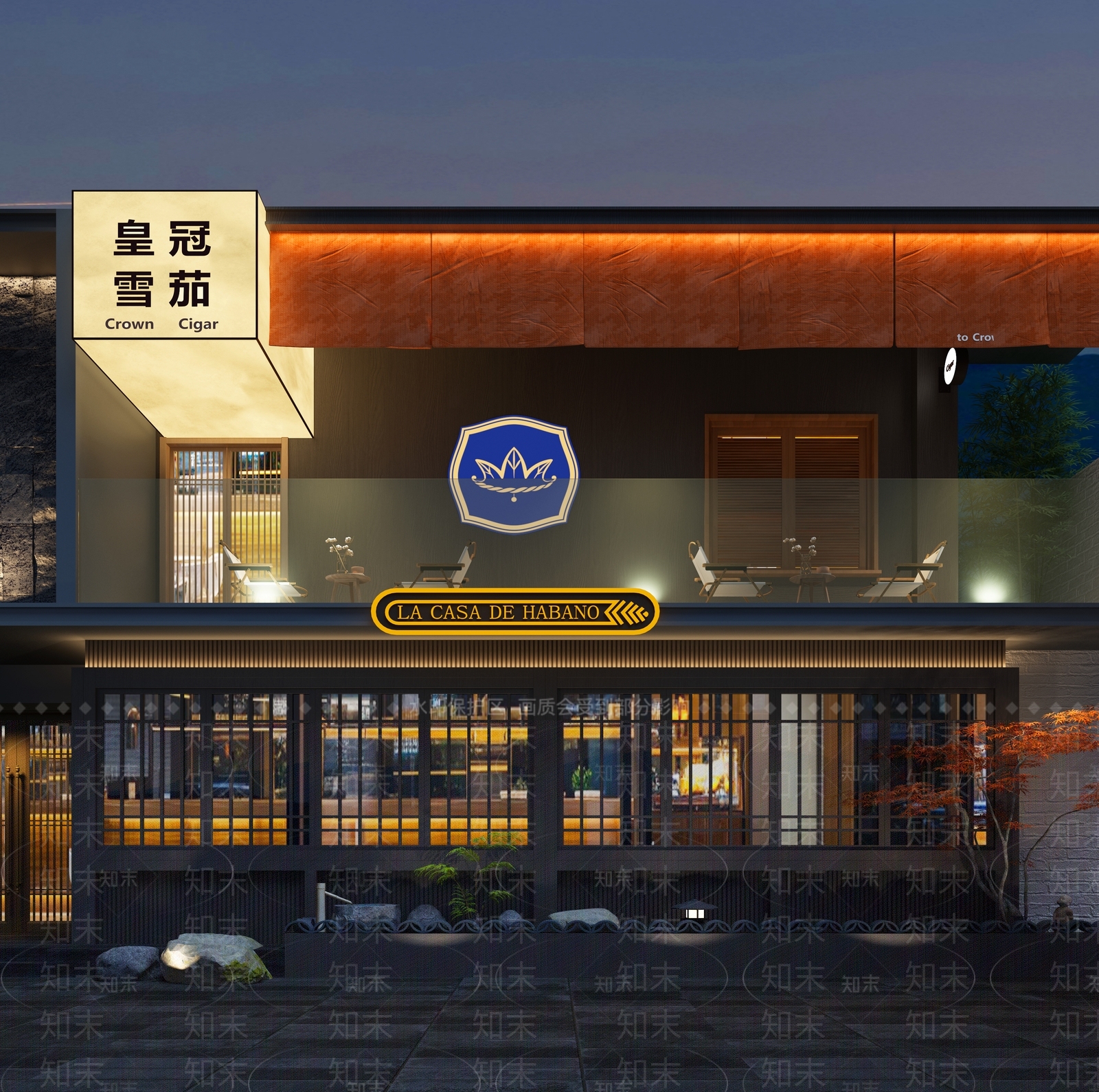 现代新中式商业景观3D模型下载【ID:1194252899】
