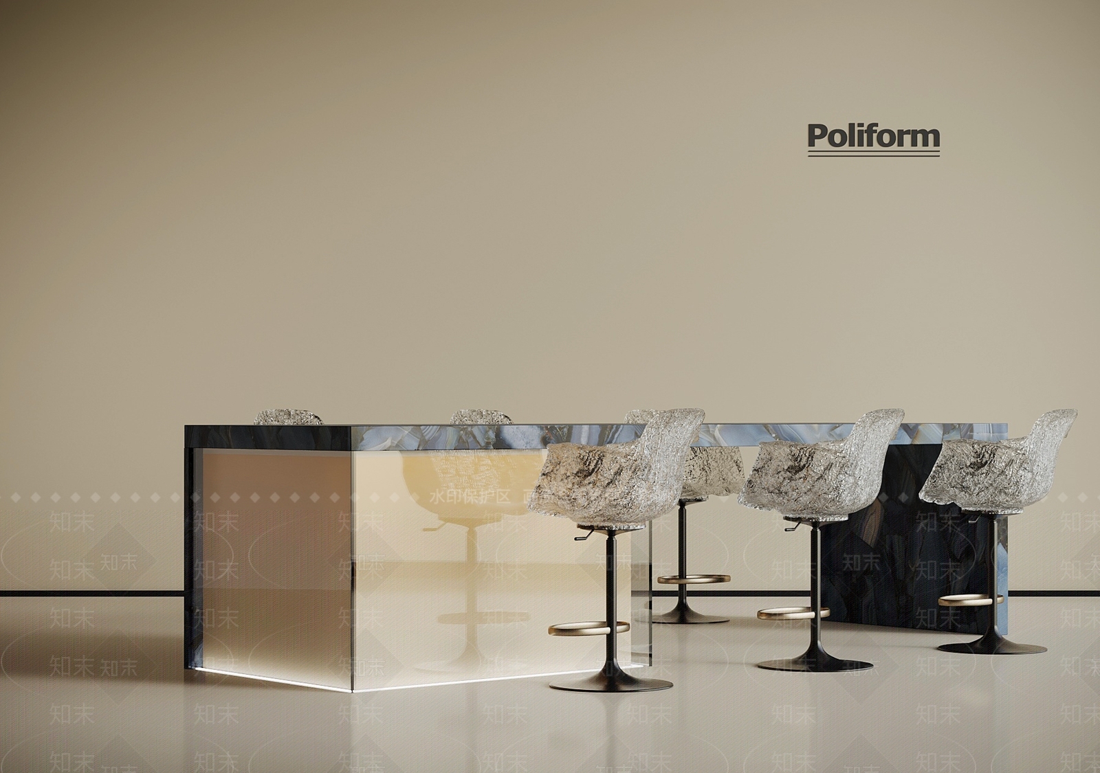 现代吧台3D模型下载【ID:1194257148】