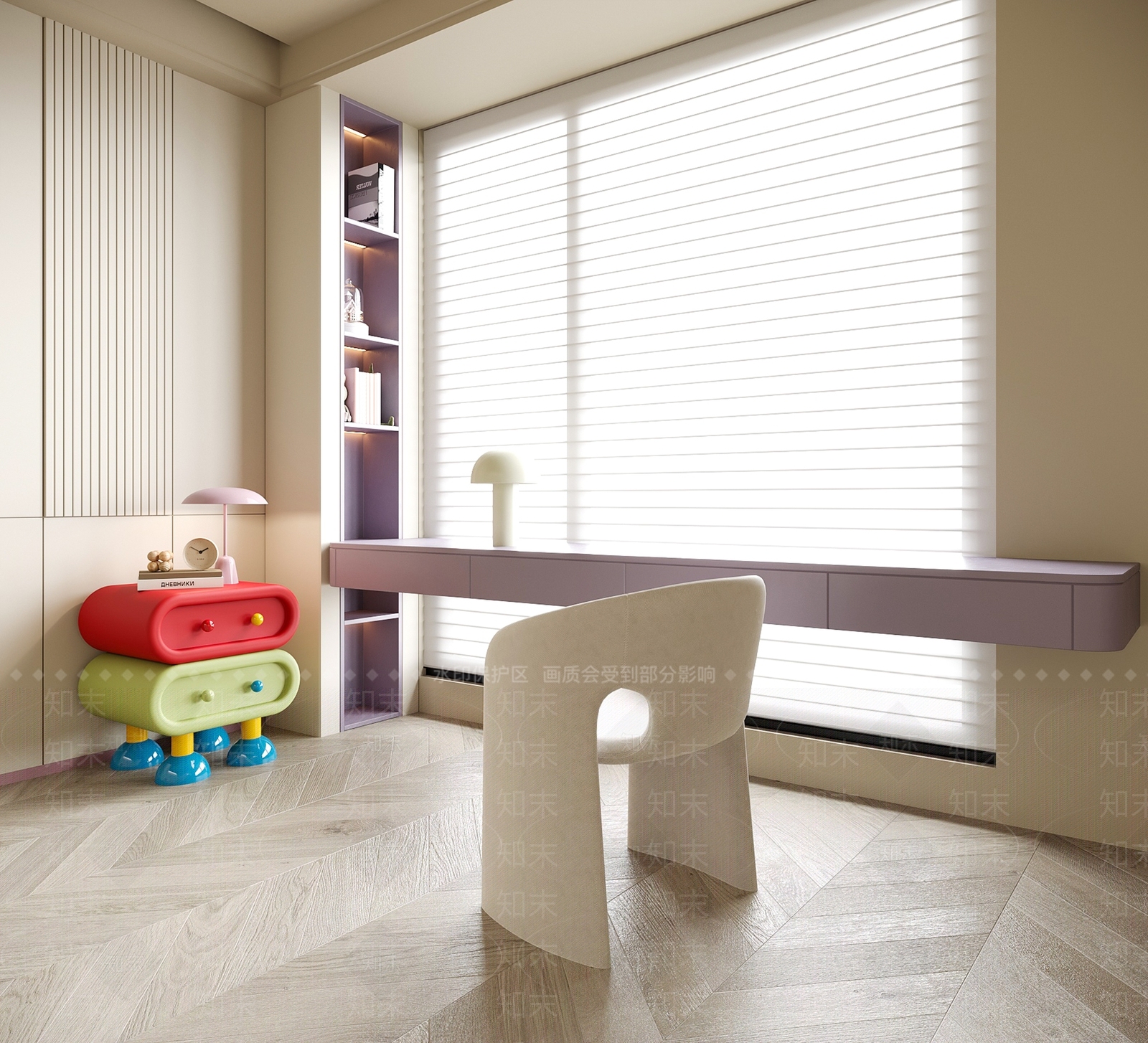 现代书桌椅3D模型下载【ID:1194257349】