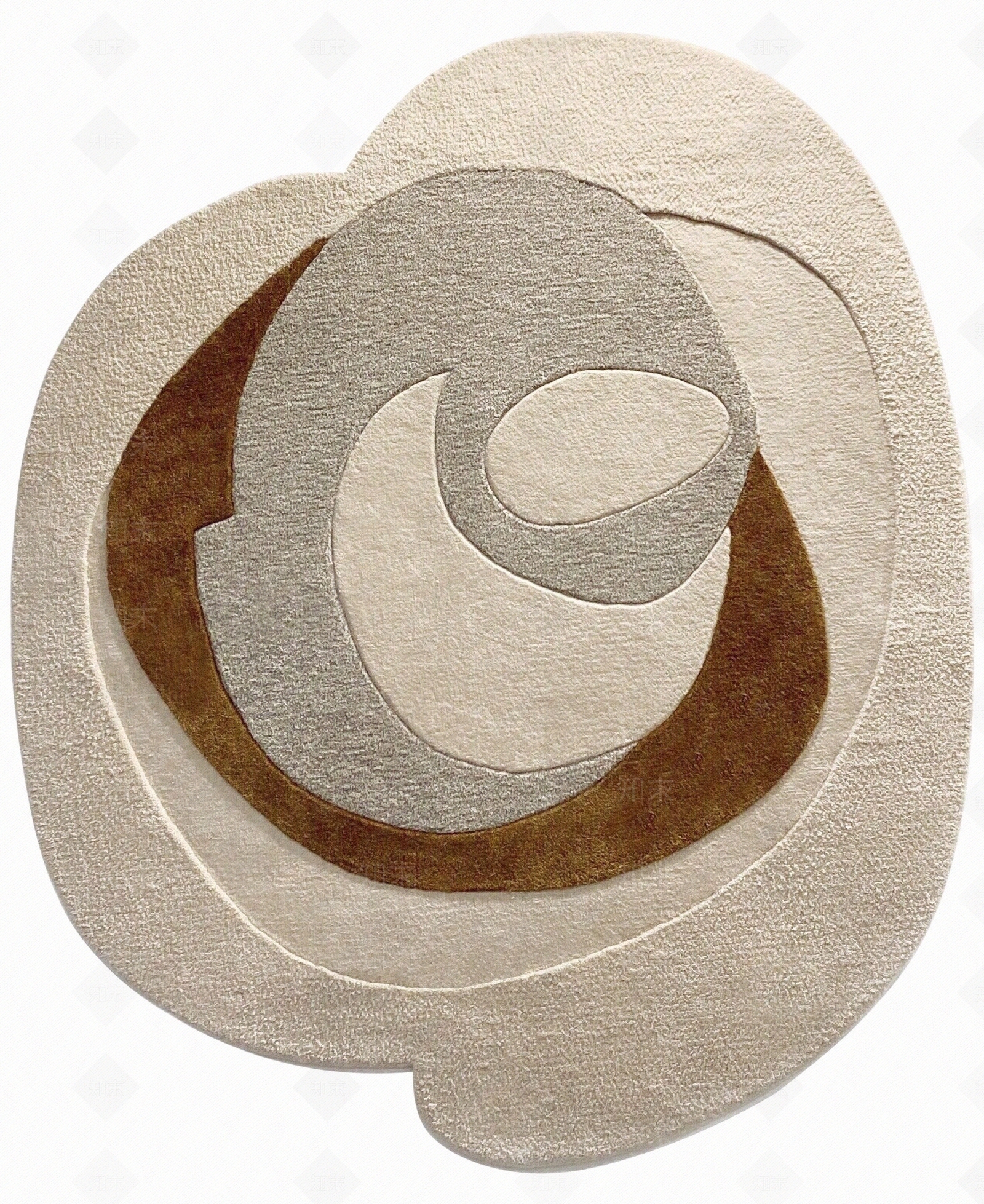 现代轻奢圆形地毯贴图下载【ID:1194261474】