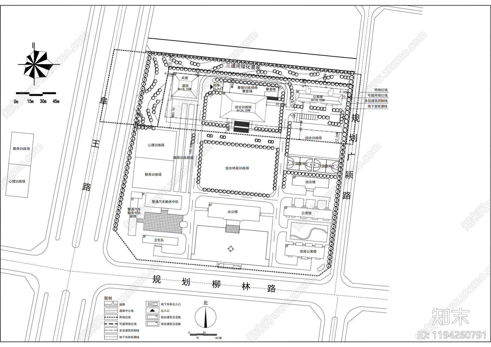 现代行政机构建筑cad施工图下载【ID:1194260791】