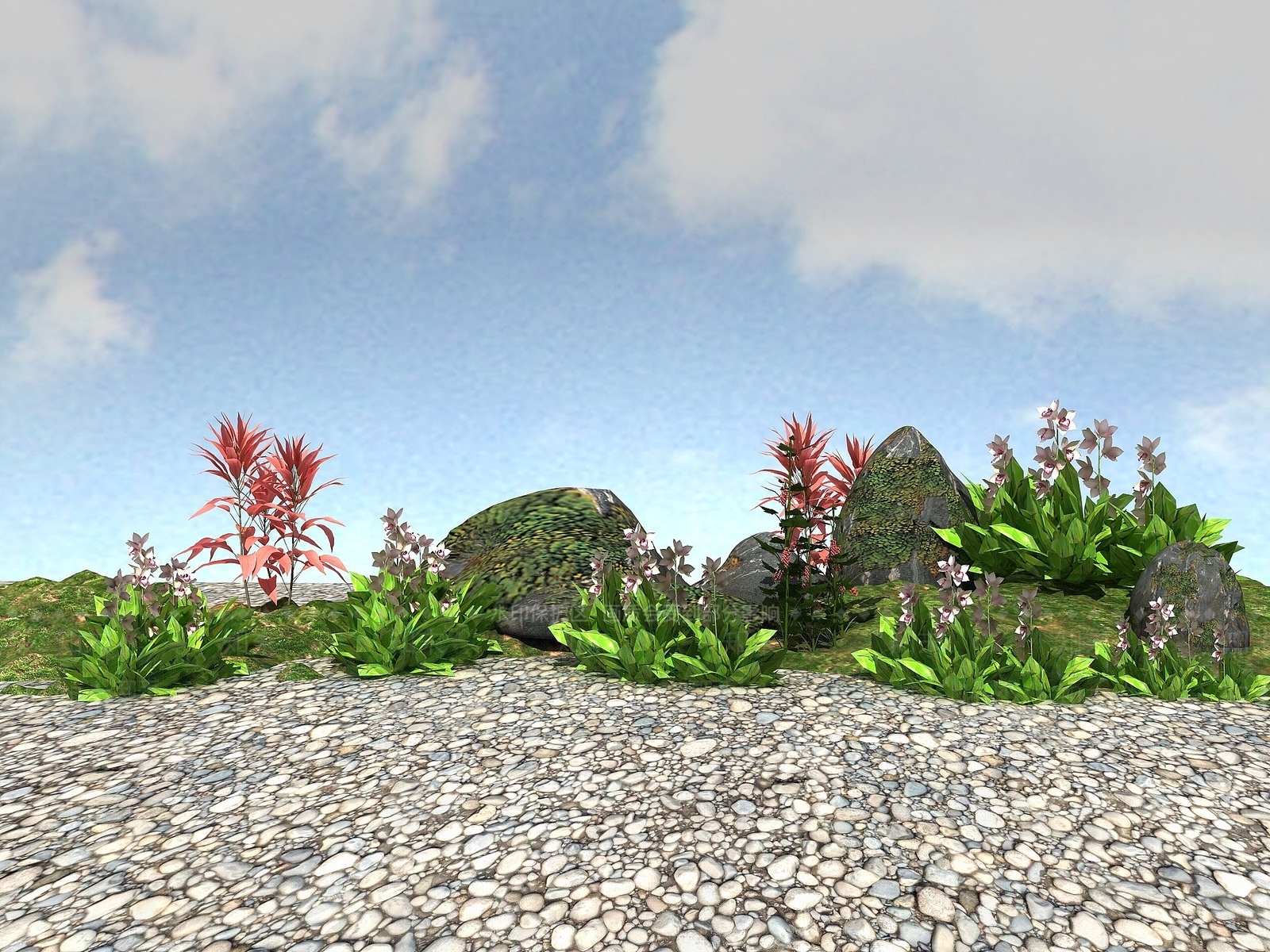 现代景观植物3D模型下载【ID:1194263966】